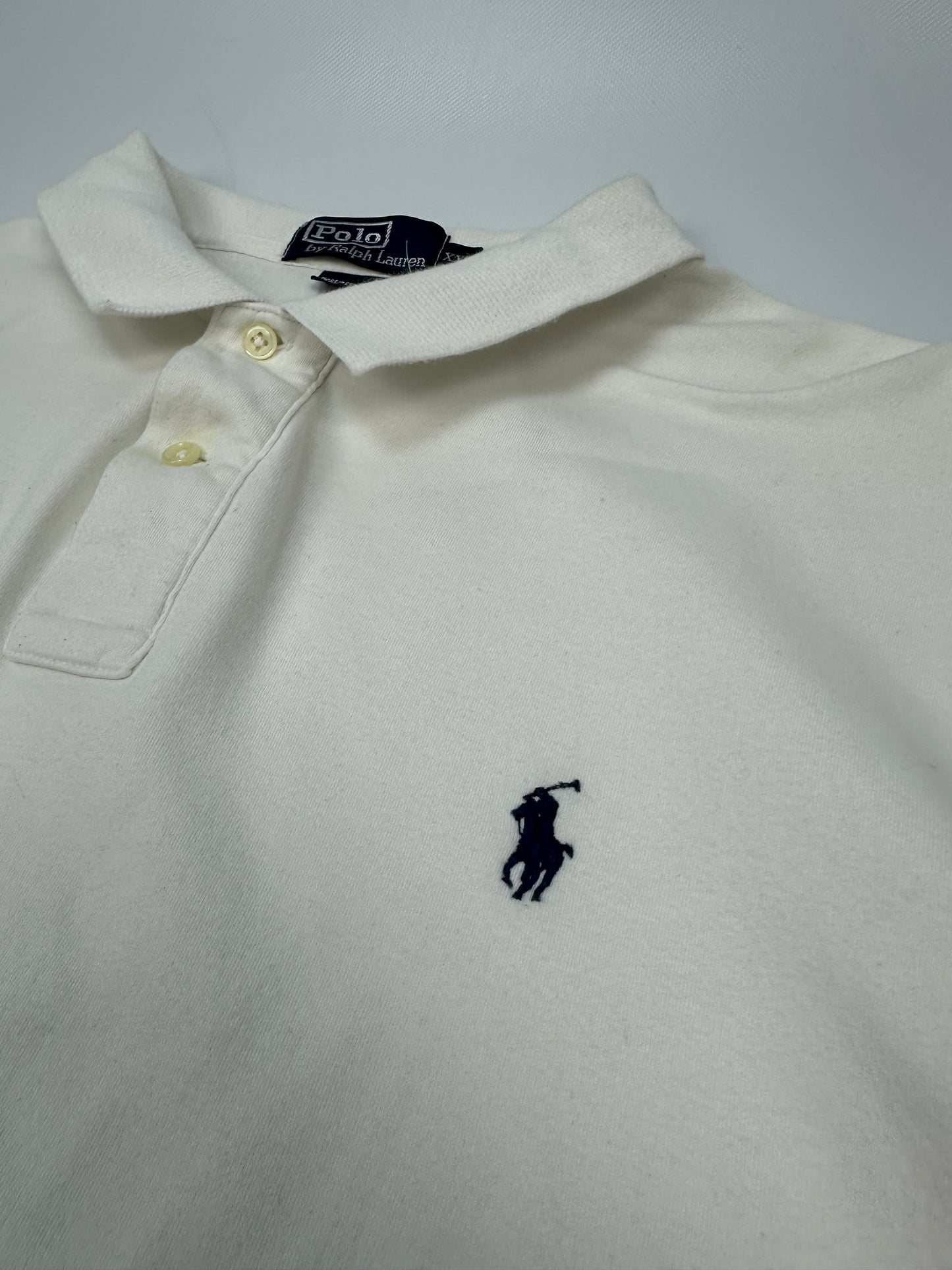 Vintage Polo Ralph Lauren Polohemd weiß XXL