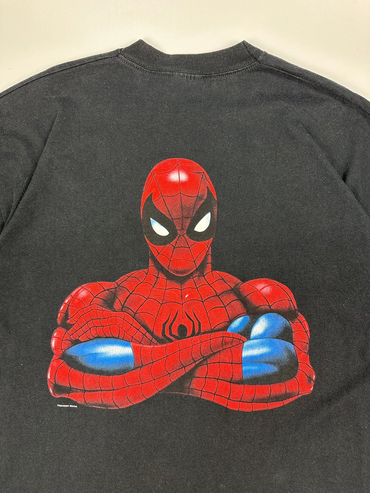 Vintage Spider Man T-Shirt schwarz Gr. XL