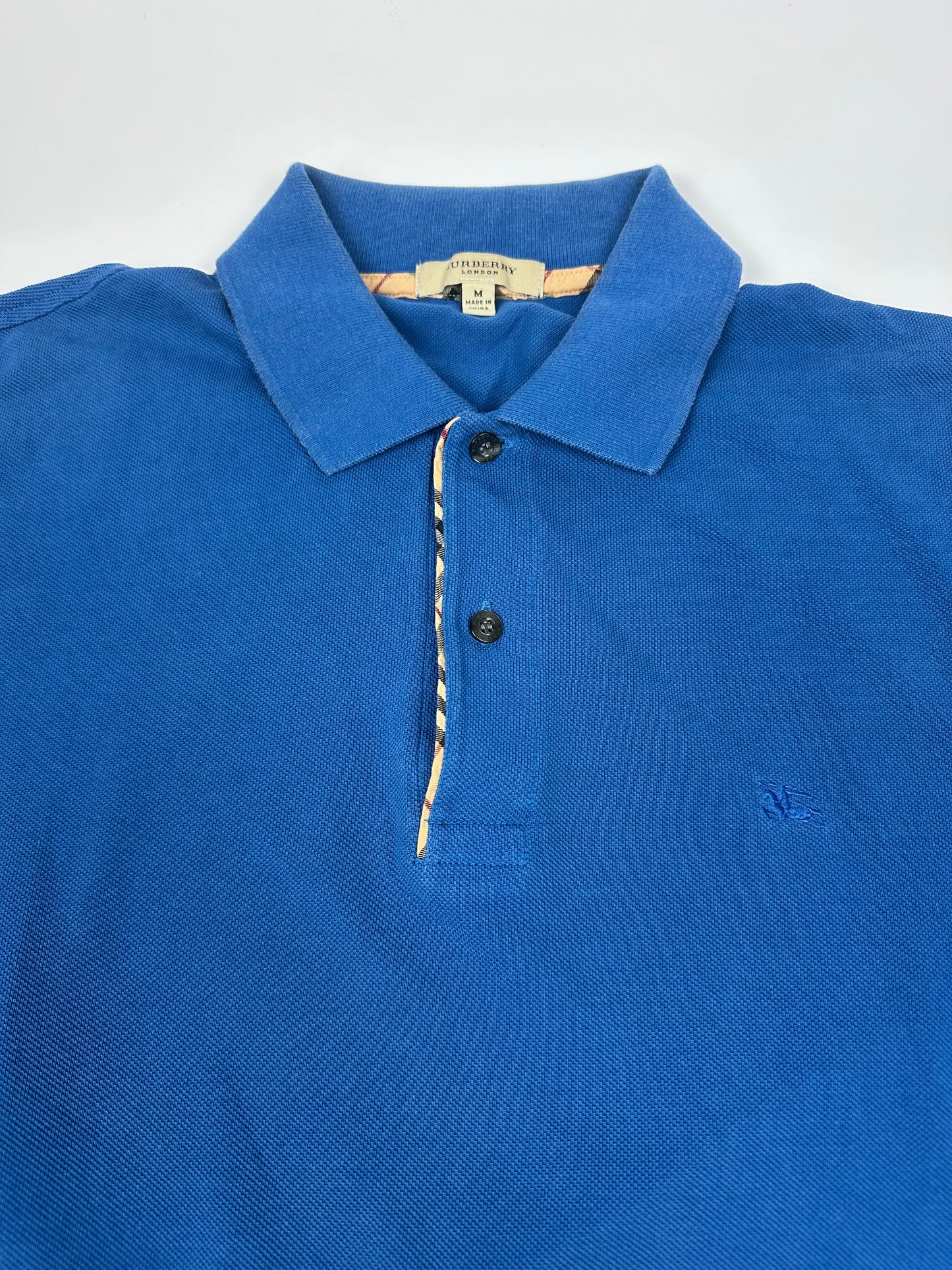 Vintage Burberry Polo Hemd blau Gr. M