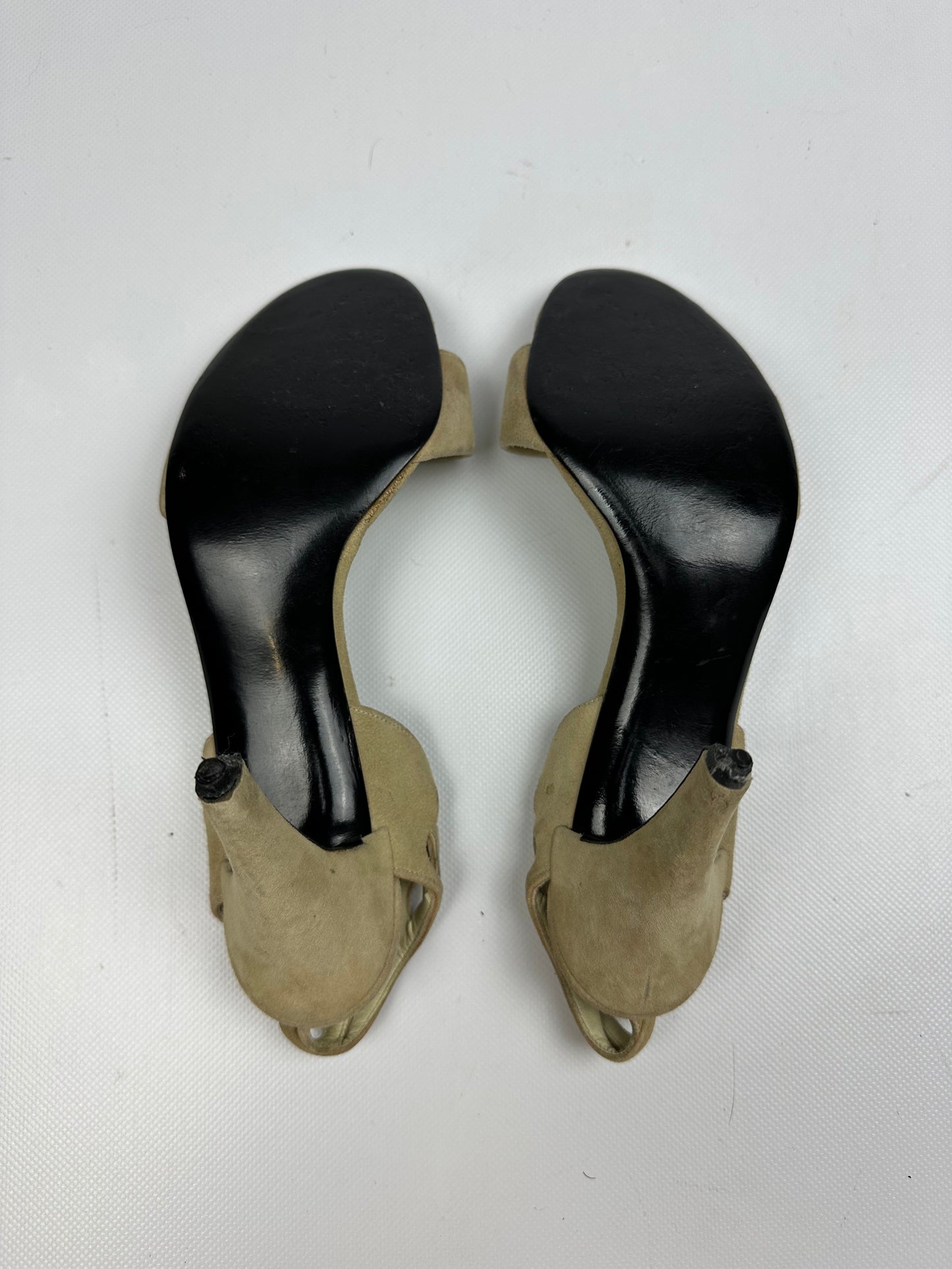 Vintage Christian Dior Heels beige/schwarz Gr. 38