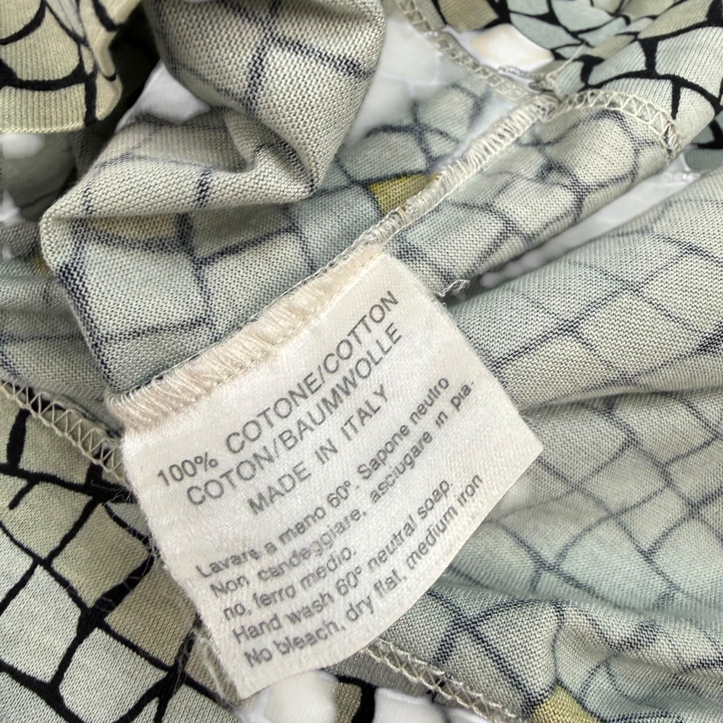 Vintage Hermes Mosaik T-Shirt weiß Gr. S