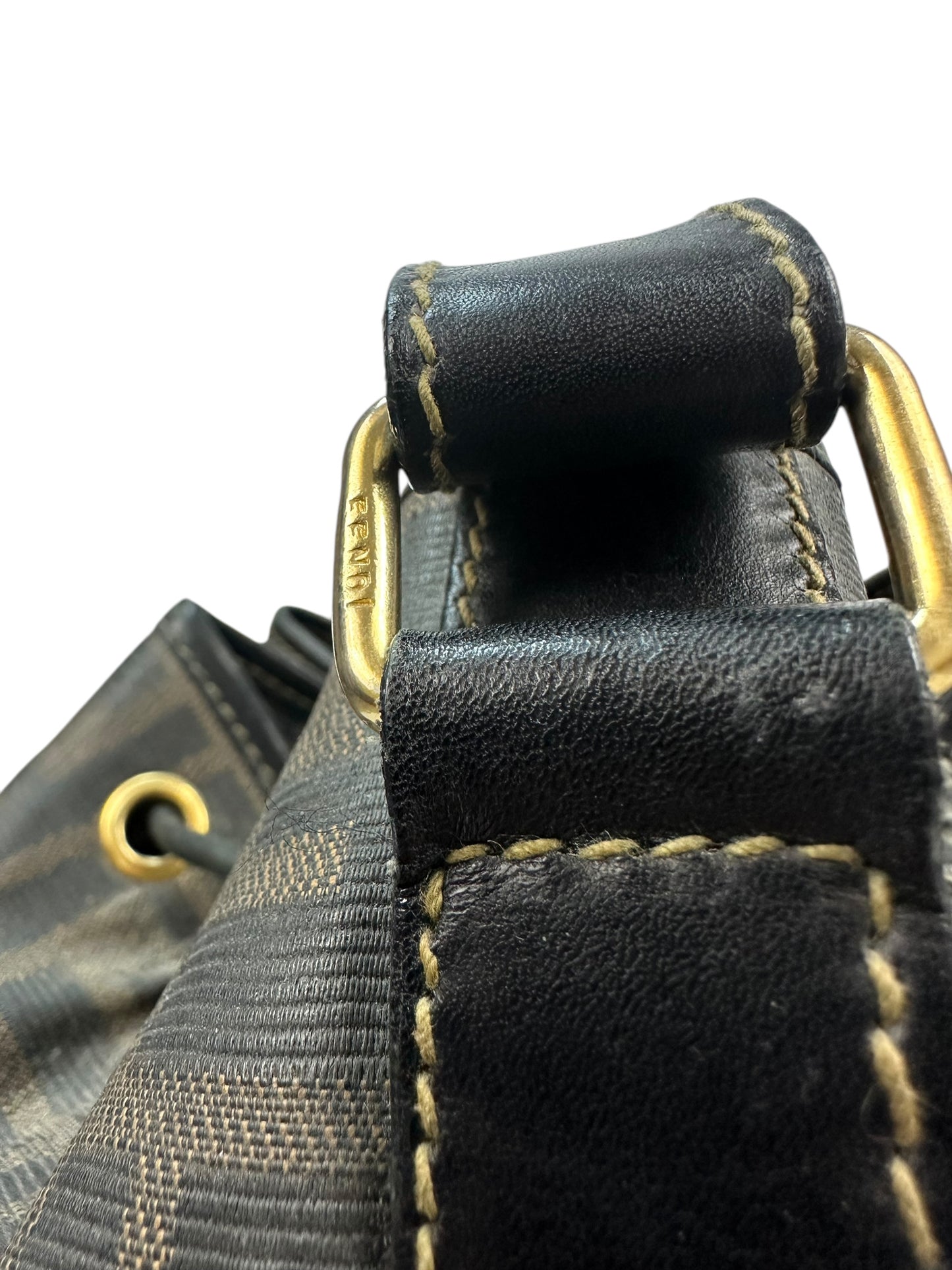 Vintage Fendi Umhängetasche braun/gold