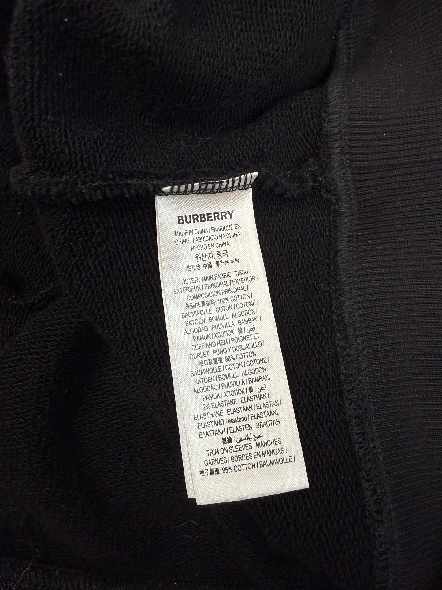 Burberry Hoodie schwarz Gr. M