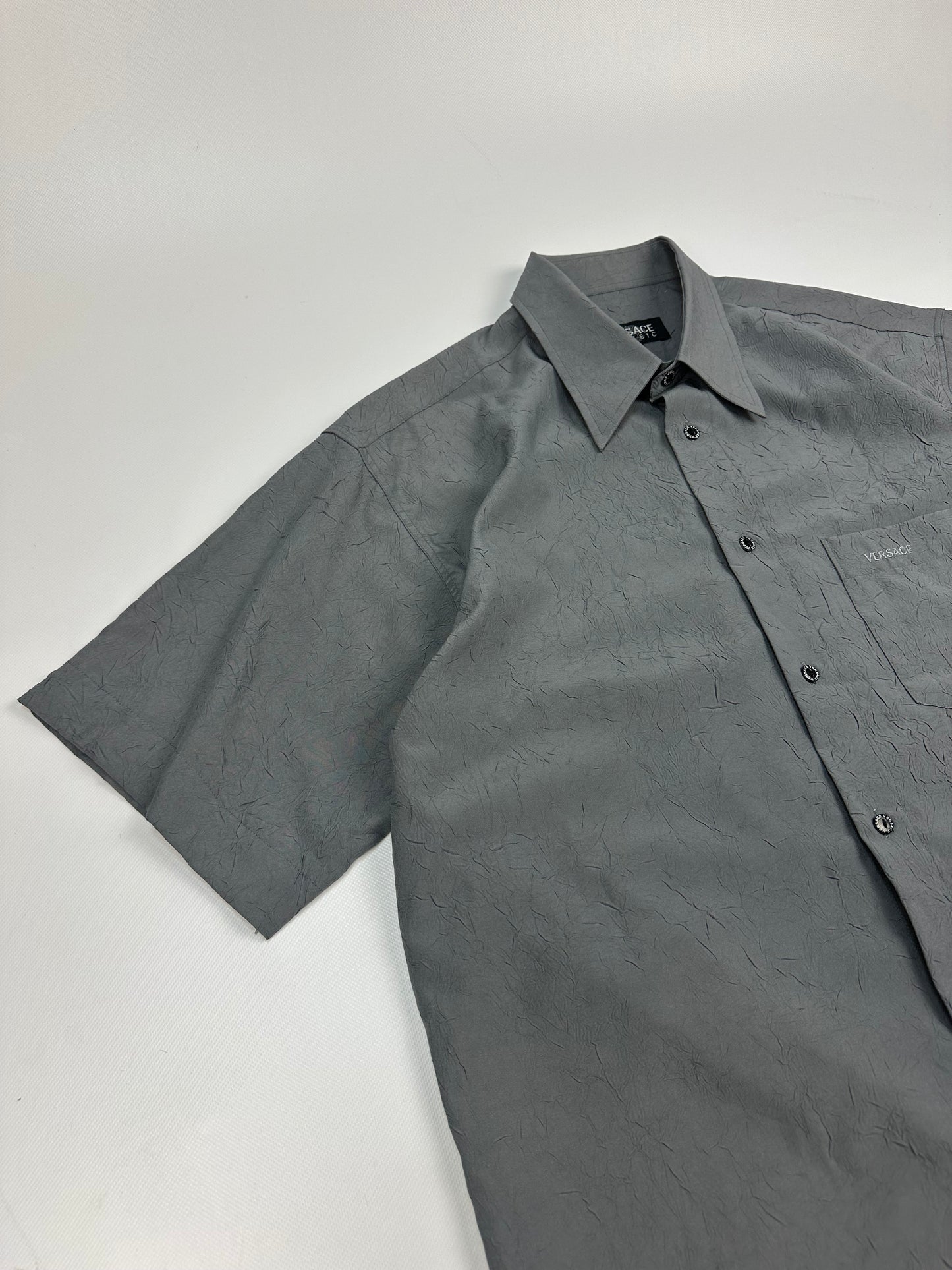 Vintage Versace Hemd grau Gr. L
