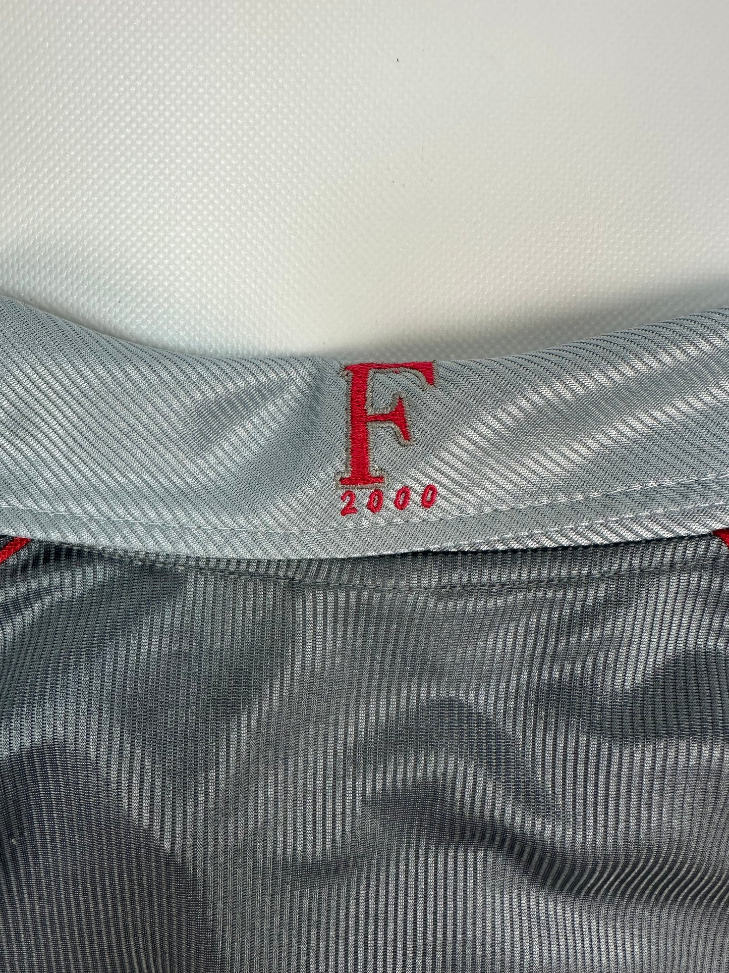 Vintage Adidas Rotterdam Jersey grau/rot Gr. L
