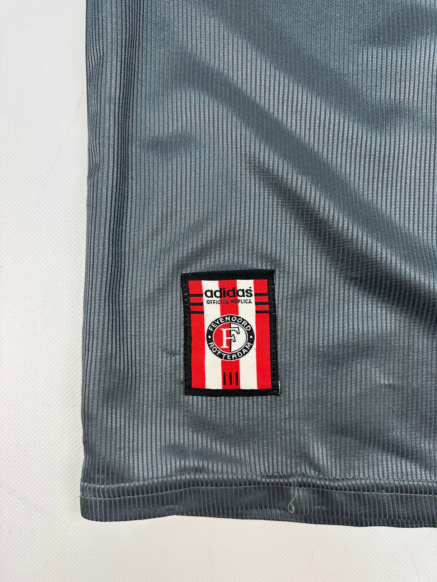 Vintage Adidas Rotterdam Jersey grau/rot Gr. L