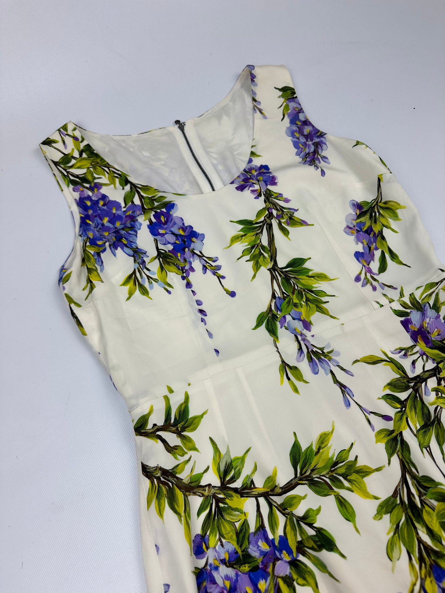 Dolce & Gabbana Kleid weiß/lila/grün Gr. 44