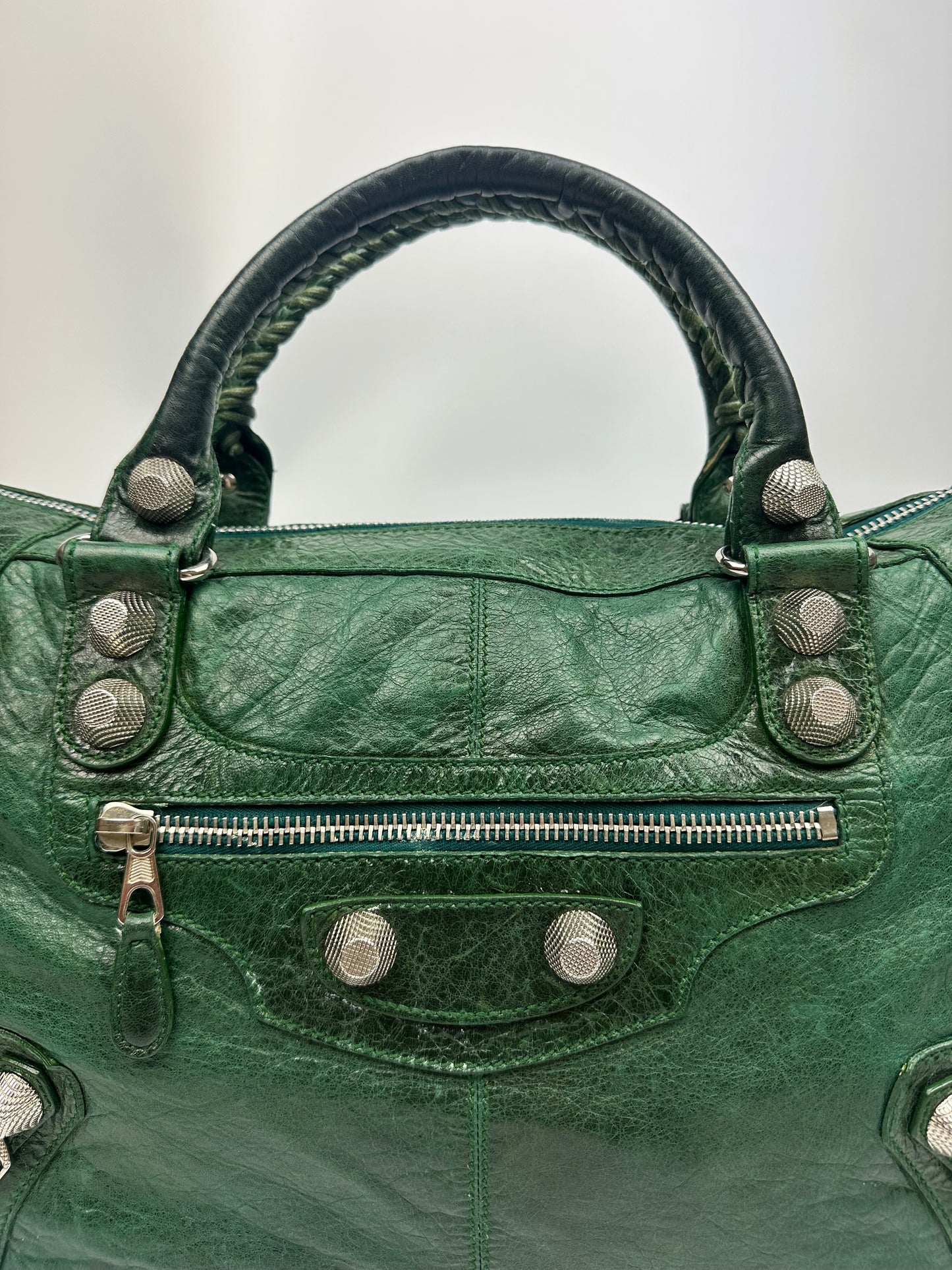 Vintage Balenciaga City bag grün