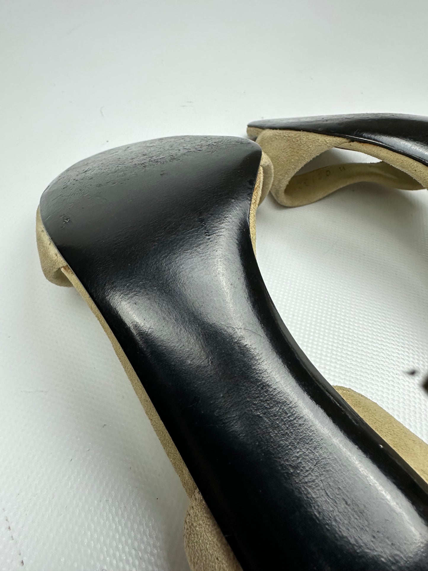 Vintage Christian Dior Heels beige/schwarz Gr. 38