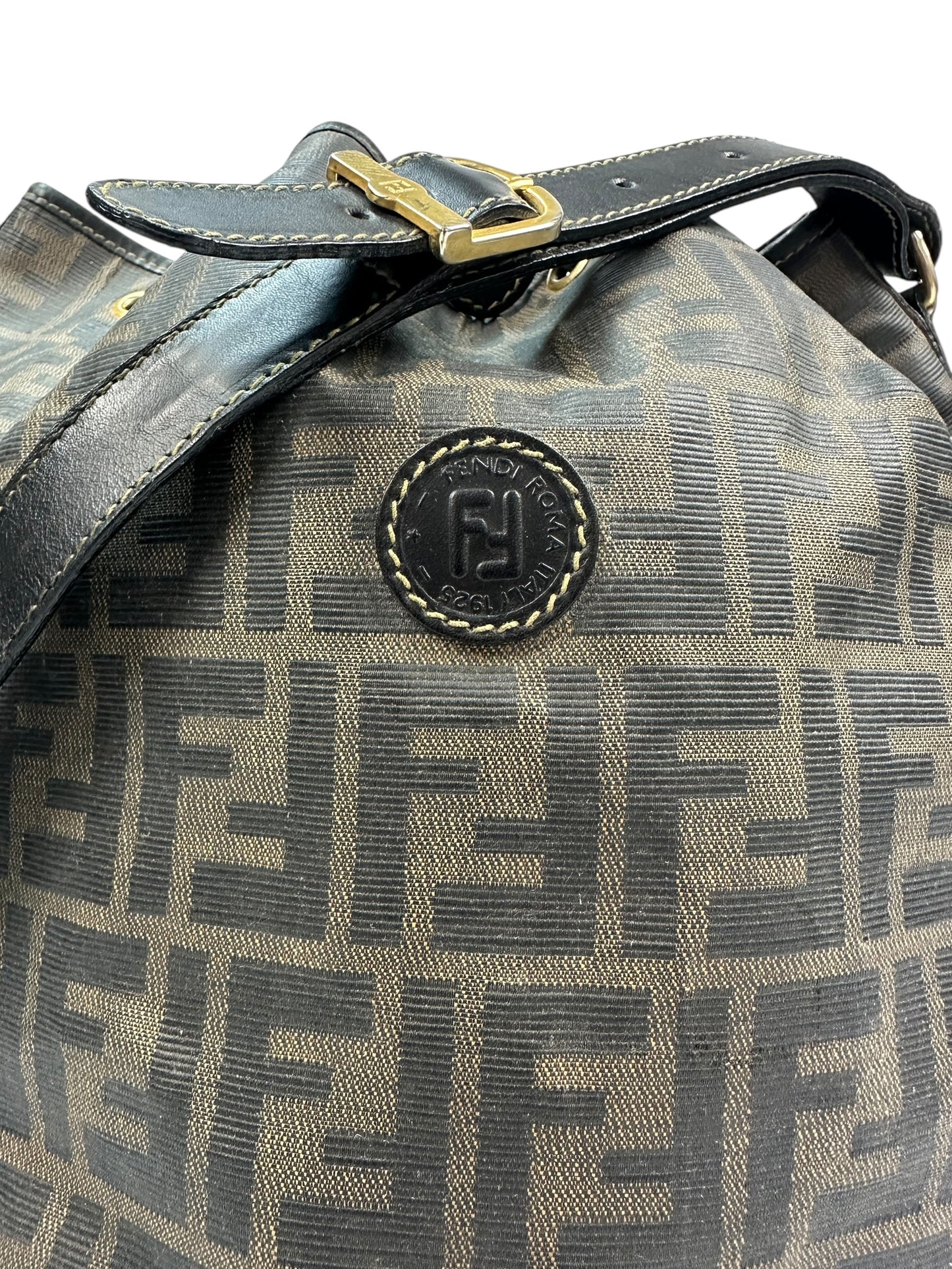 Vintage Fendi Umhängetasche braun/gold