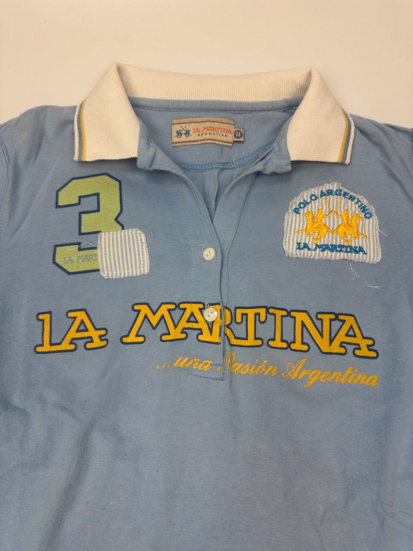 Vintage La Martina Polo hellblau Gr. L