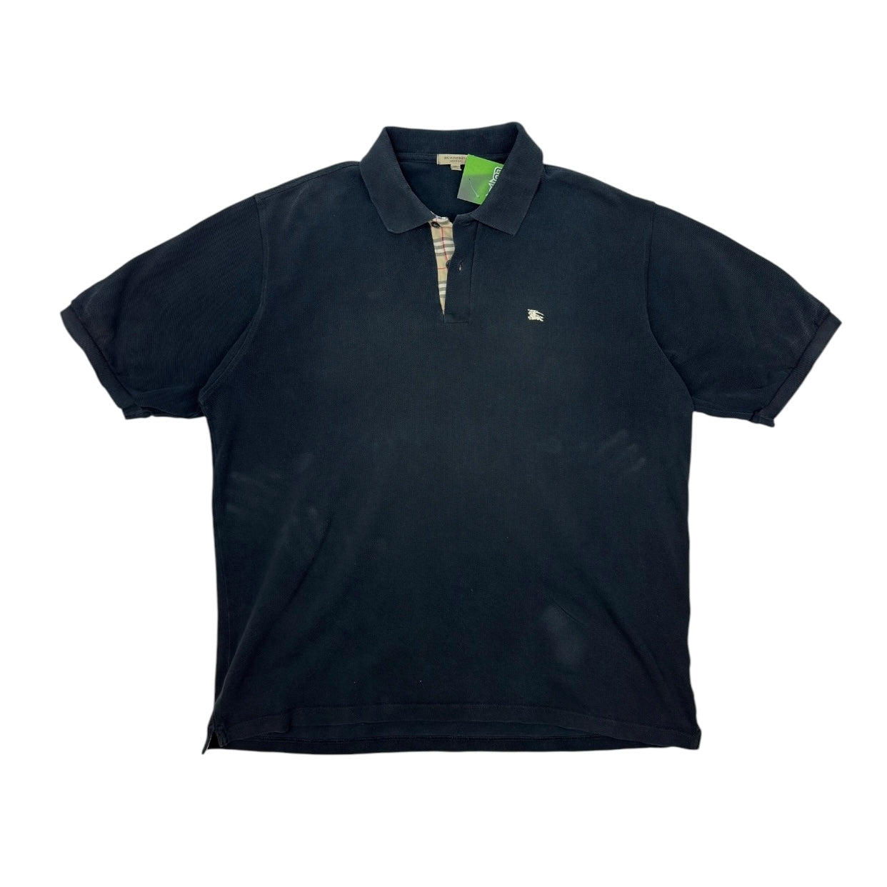 Vintage Burberry Polohemd schwarz Gr. XL