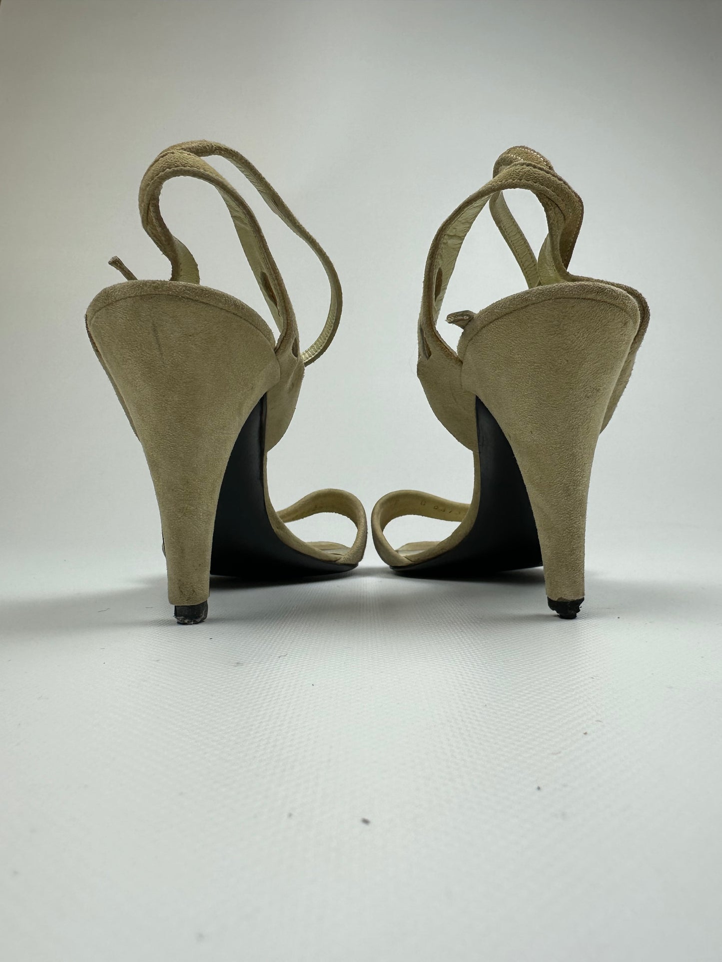 Vintage Christian Dior Heels beige/schwarz Gr. 38