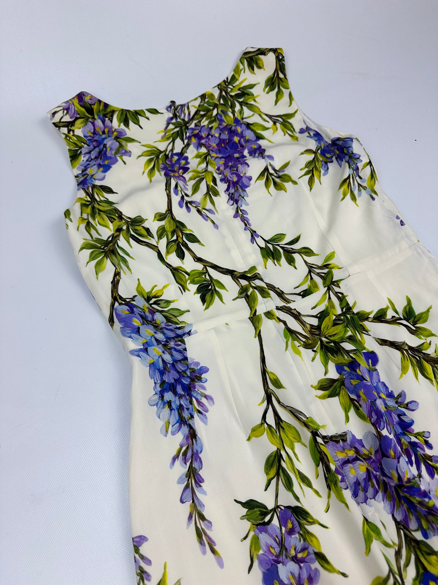 Dolce & Gabbana Kleid weiß/lila/grün Gr. 44