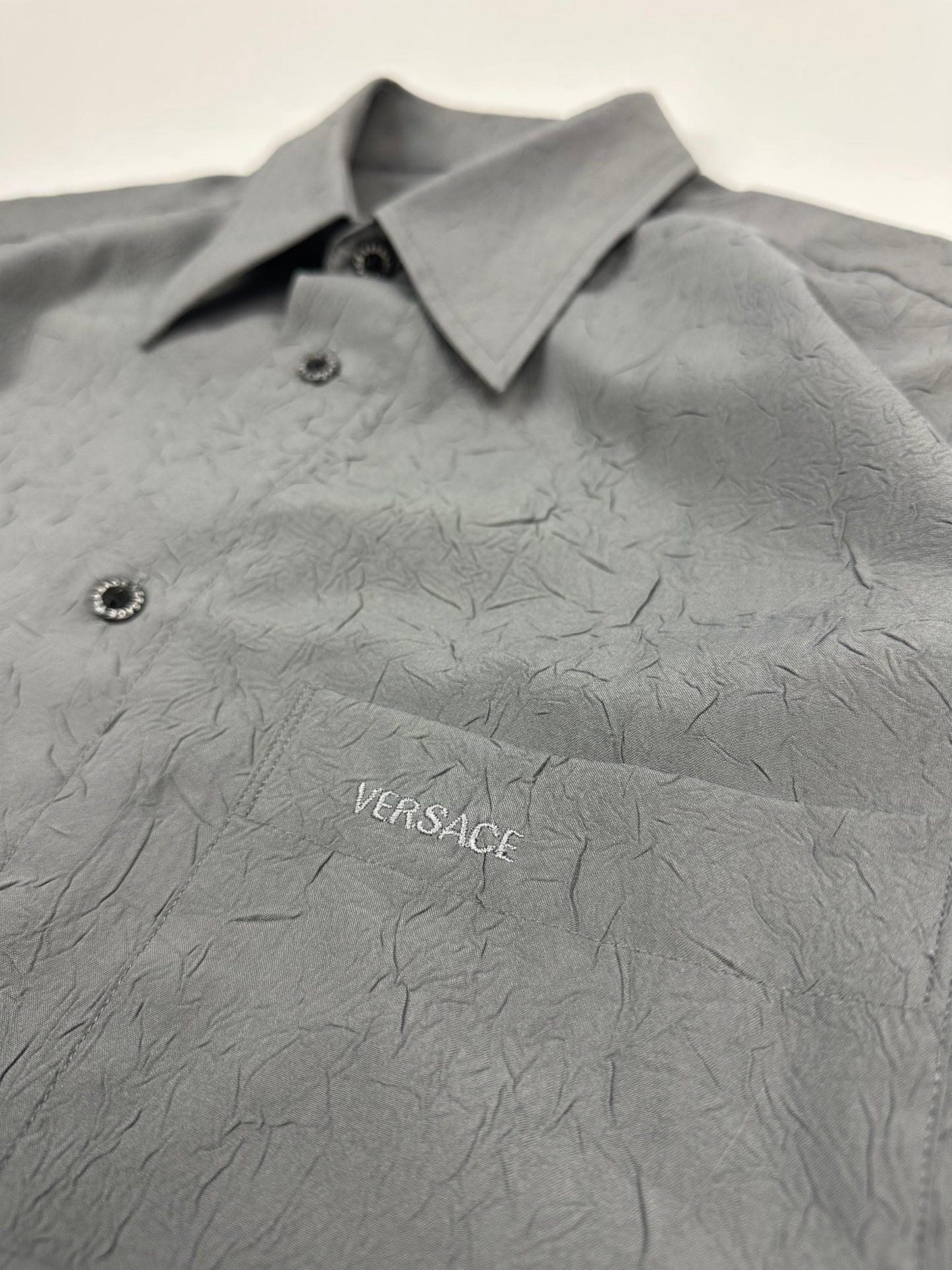 Vintage Versace Hemd grau Gr. L