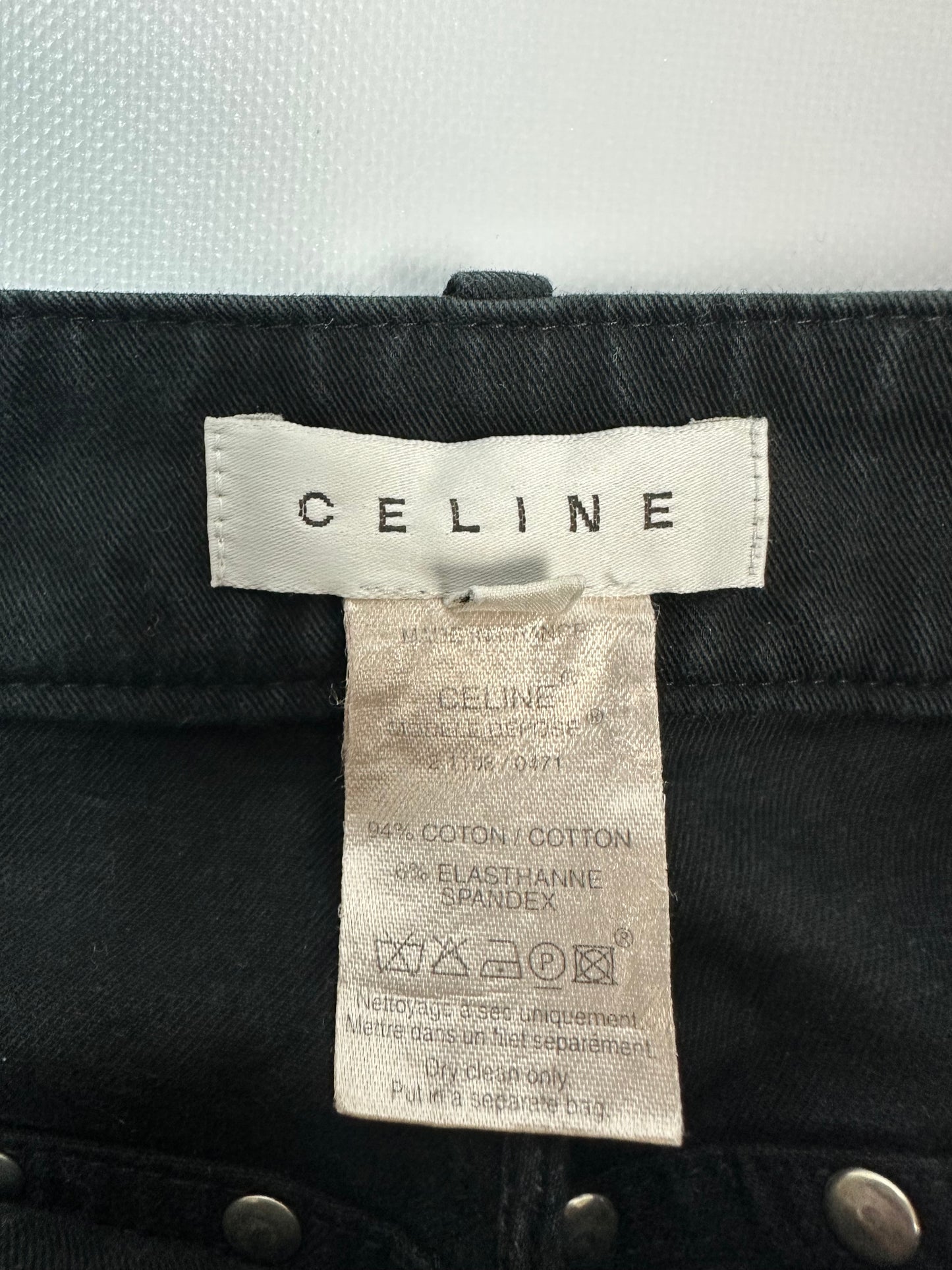 Vintage Celine Jeanshose schwarz Gr. 40