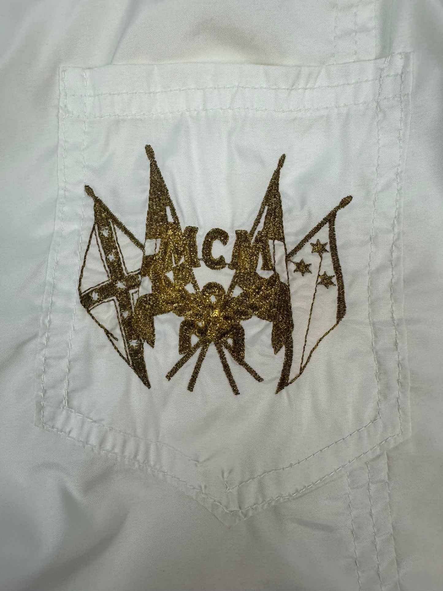 Vintage MCM Trackpants weiß/gold Gr. M