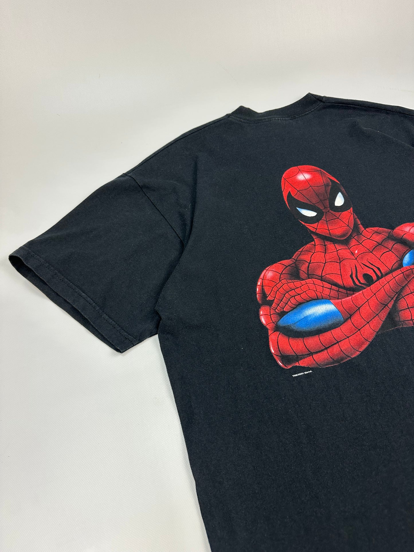 Vintage Spider Man T-Shirt schwarz Gr. XL