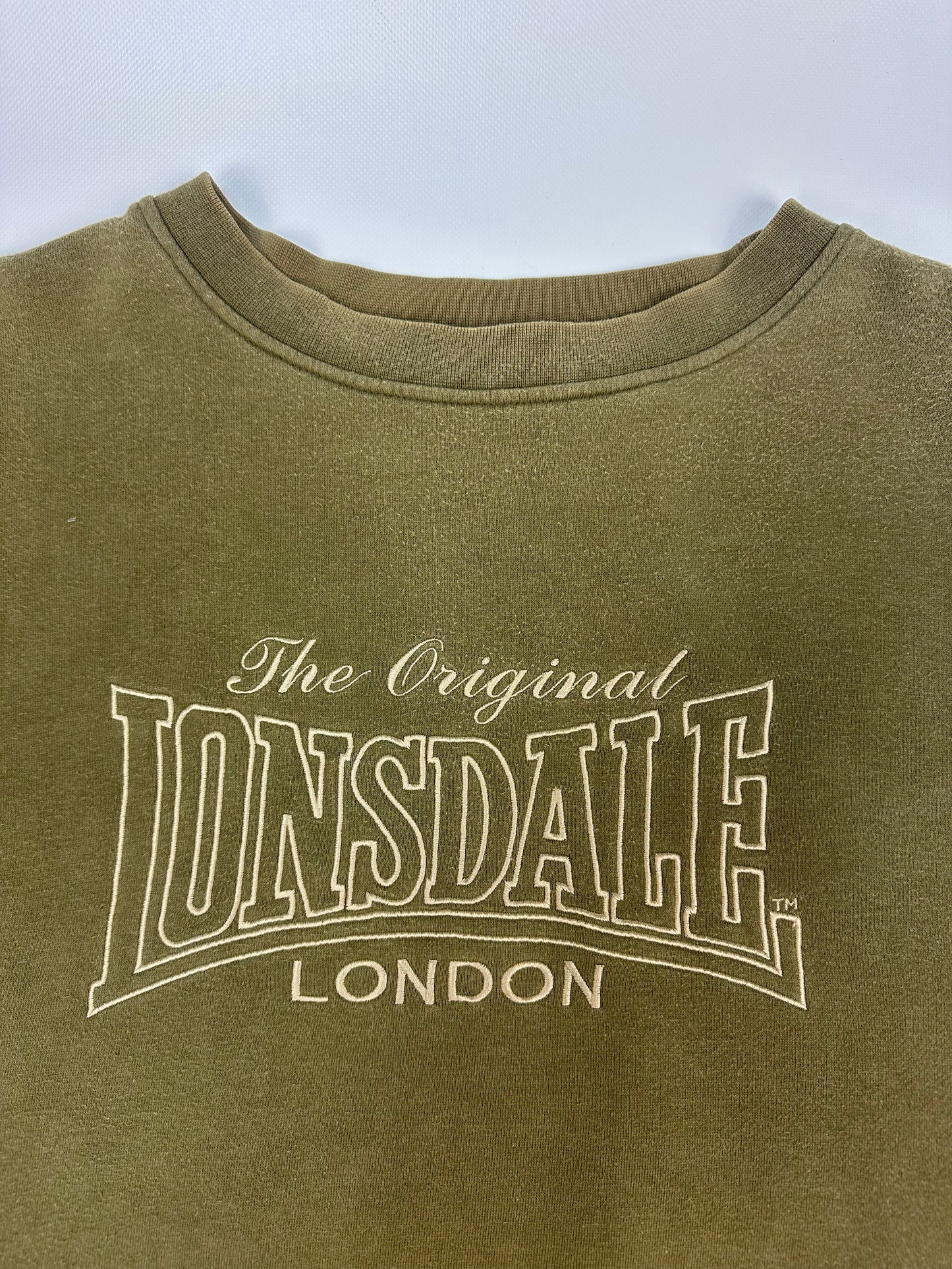 Vintage Lonsdale Pullover olivegrün XXL