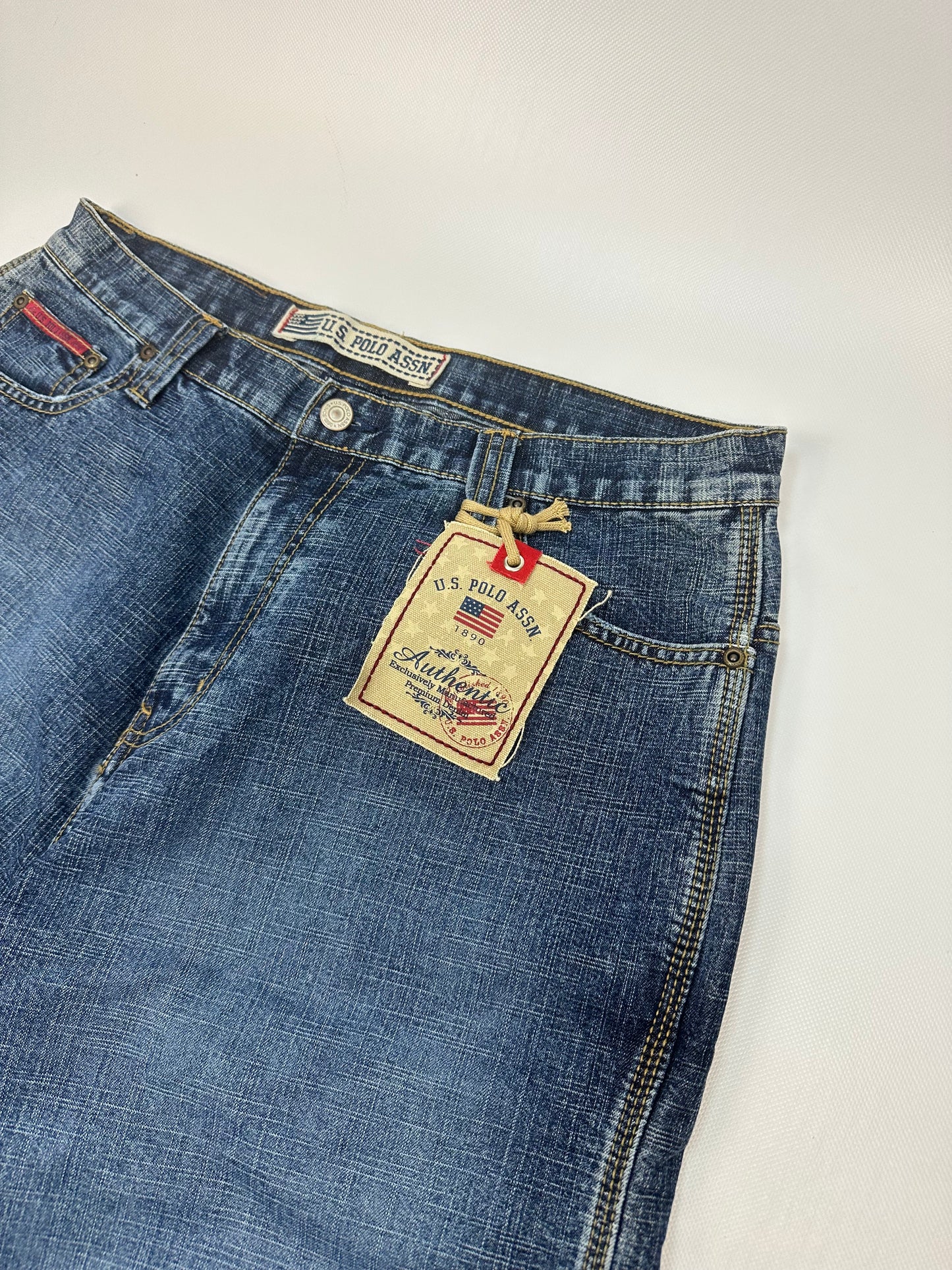 Vintage U.S POLO ASSN. Jorts/kurze Jeanshose blau Gr. 34