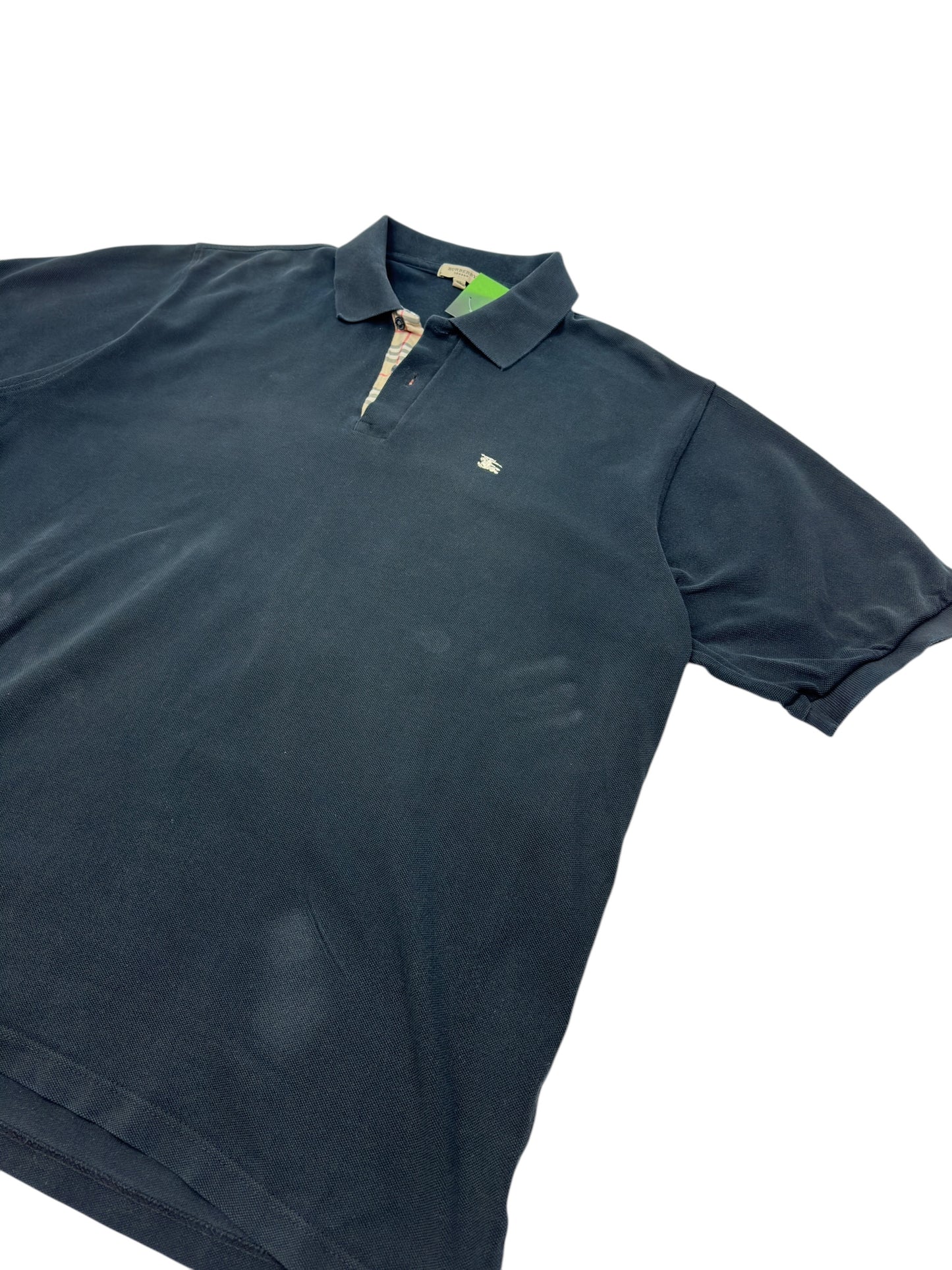 Vintage Burberry Polohemd schwarz Gr. XL