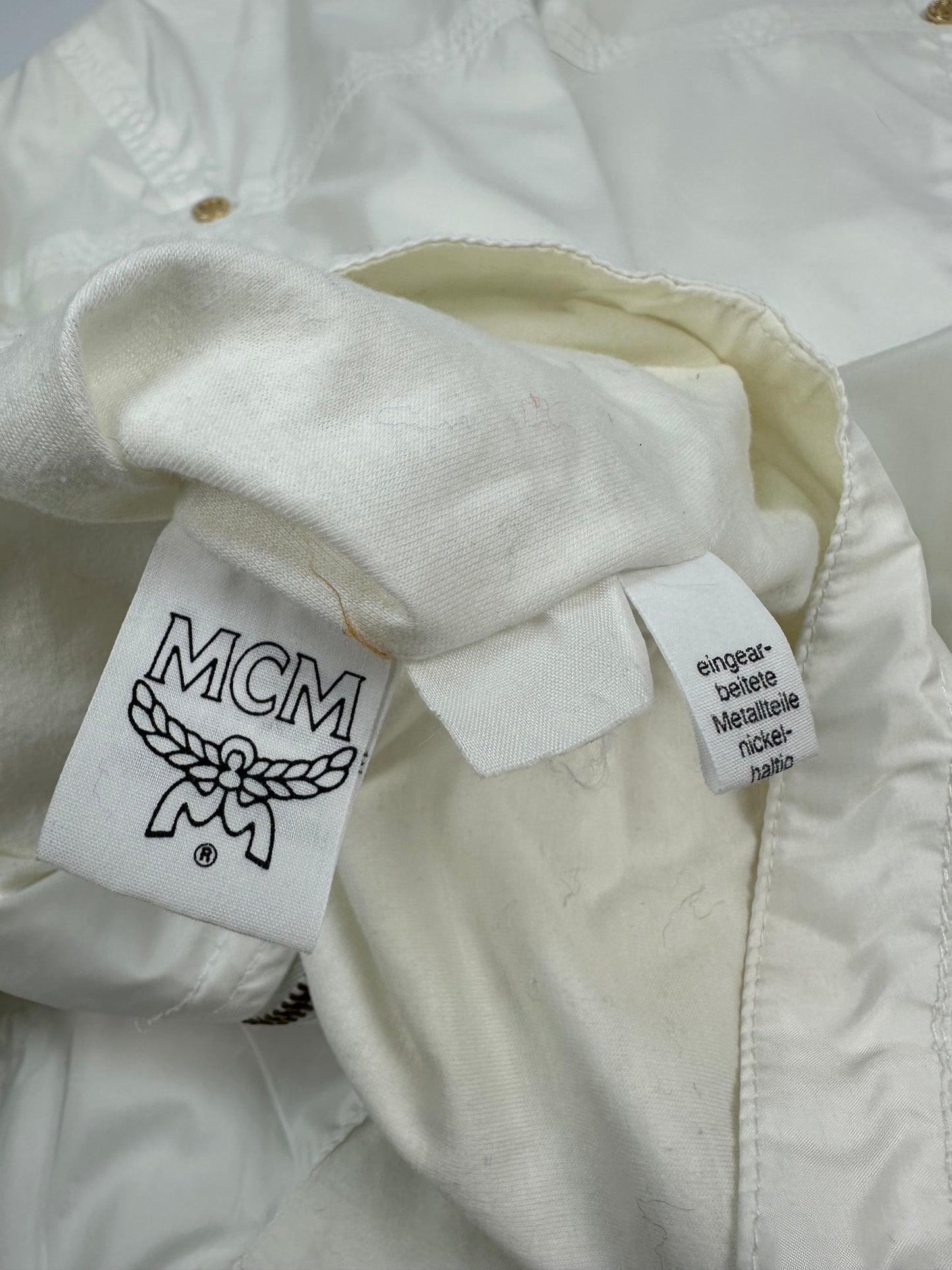 Vintage MCM Trackjacket weiß/gold Gr. XL