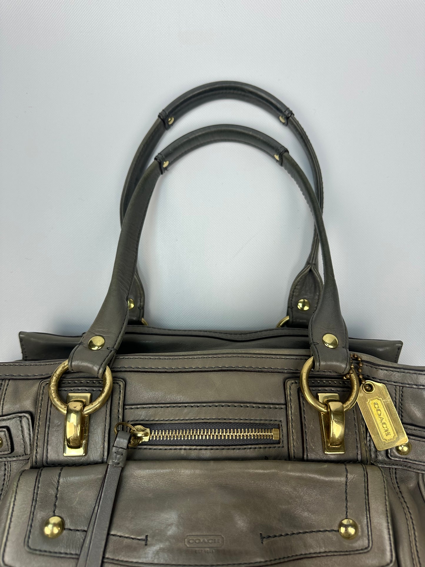 Vintage Coach Handtasche grau