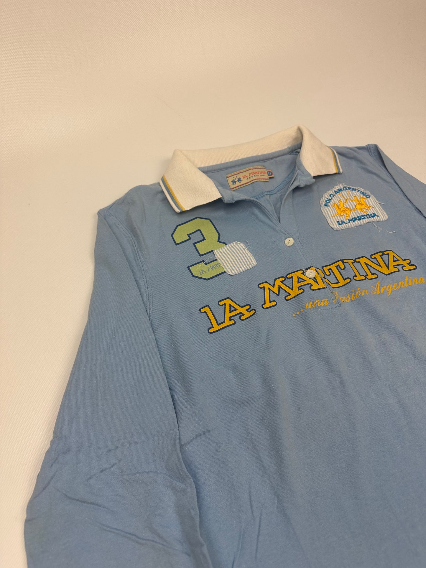 Vintage La Martina Polo hellblau Gr. L