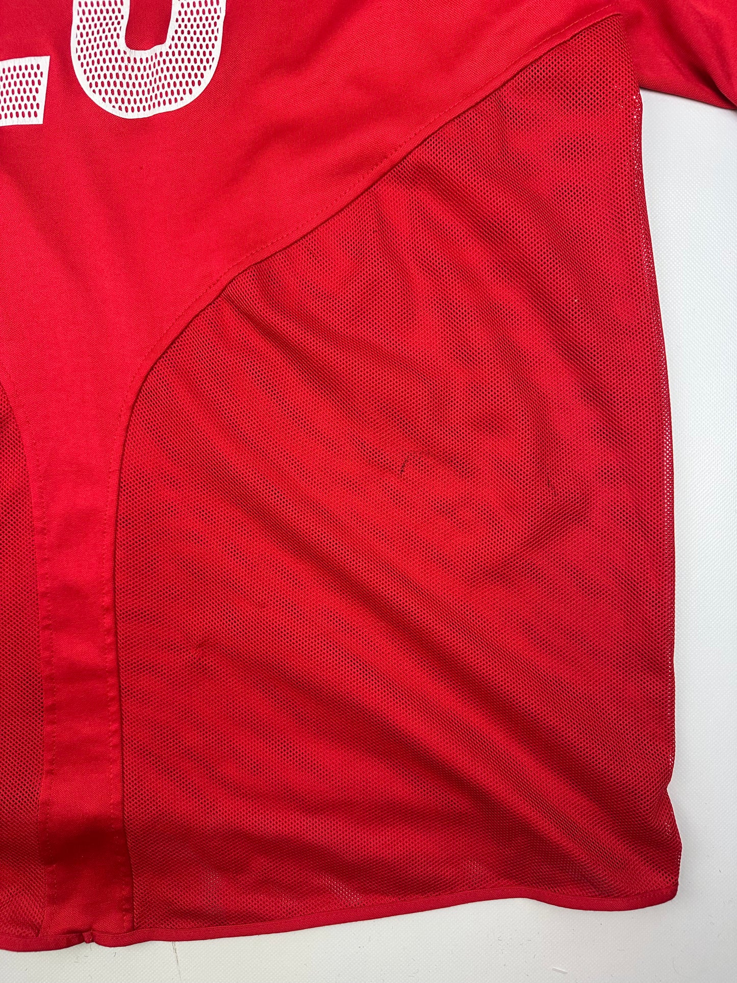 Vintage Adidas Deutschland Podolski Fußballtrikot rot XXL