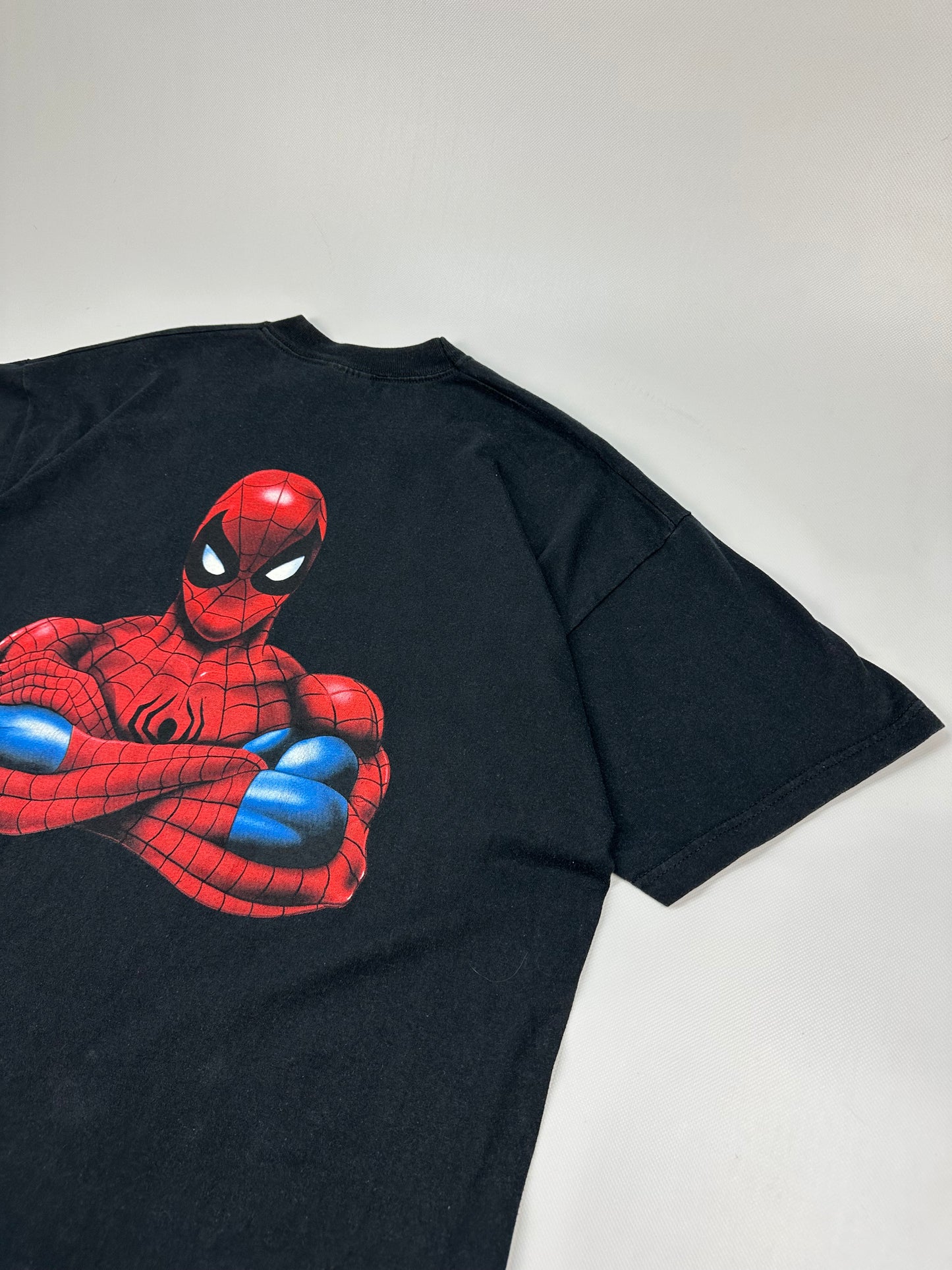 Vintage Spider Man T-Shirt schwarz Gr. XL
