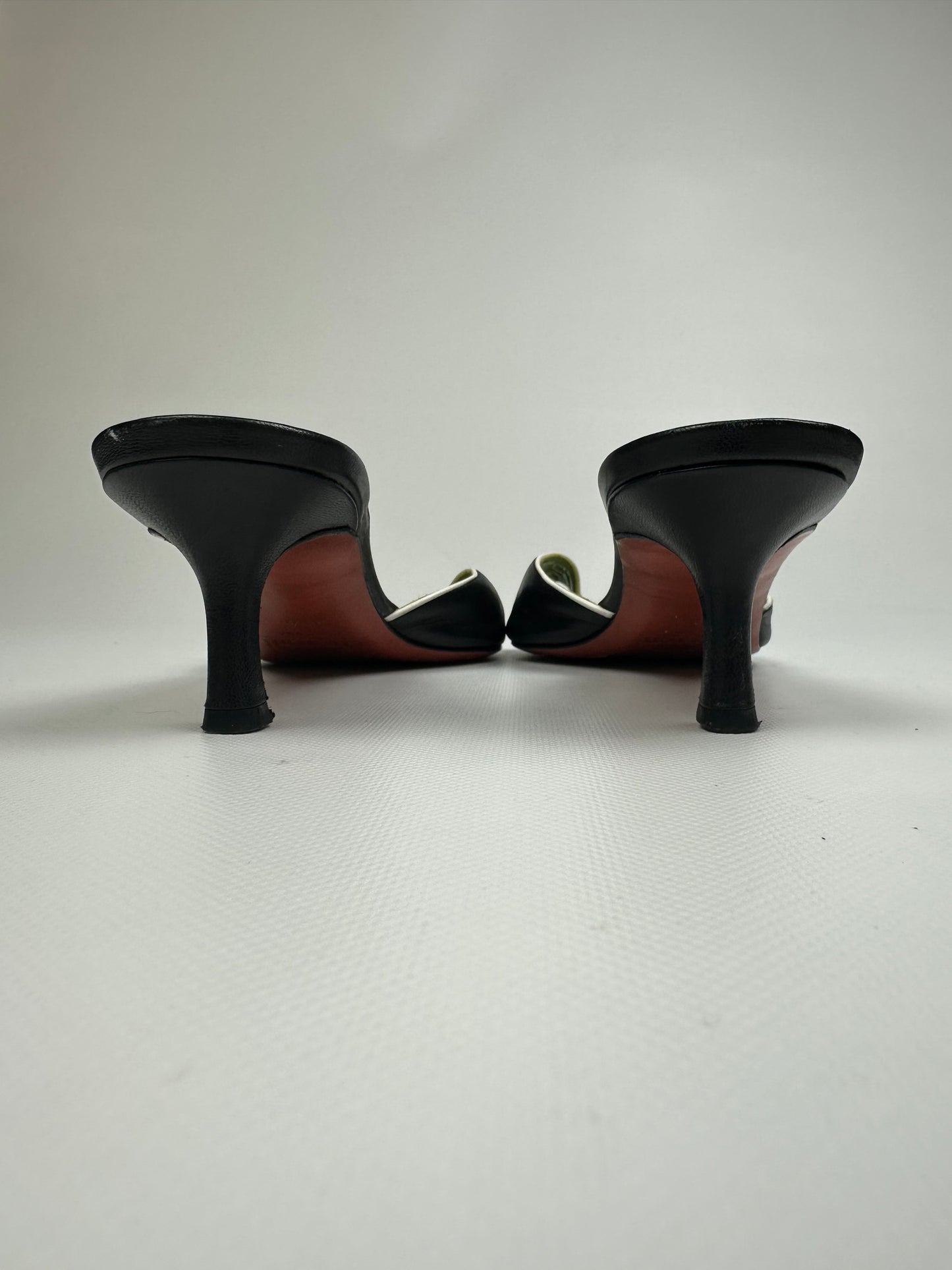Vintage A.Testoni Pumps schwarz/grün/rot Gr. 39,5