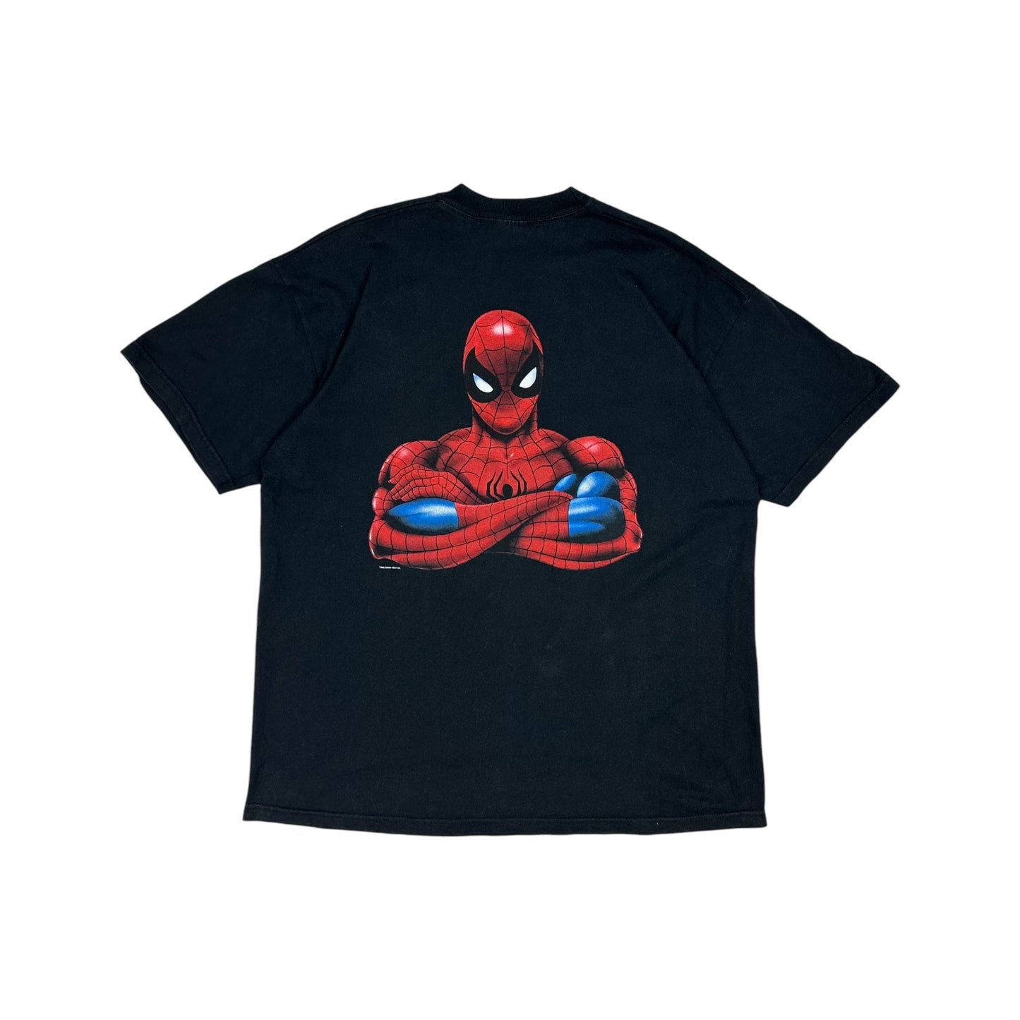 Vintage Spider Man T-Shirt schwarz Gr. XL