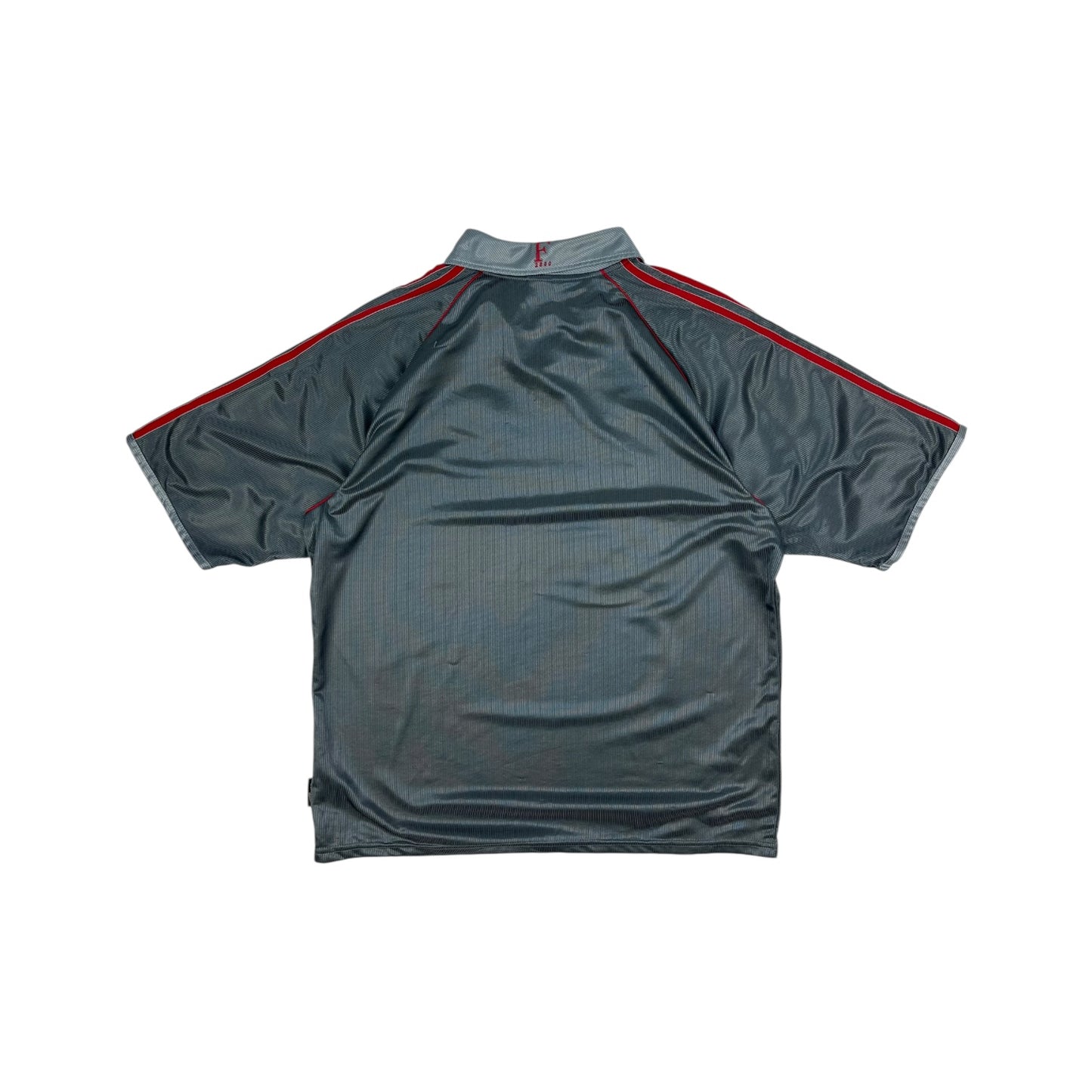 Vintage Adidas Rotterdam Jersey grau/rot Gr. L