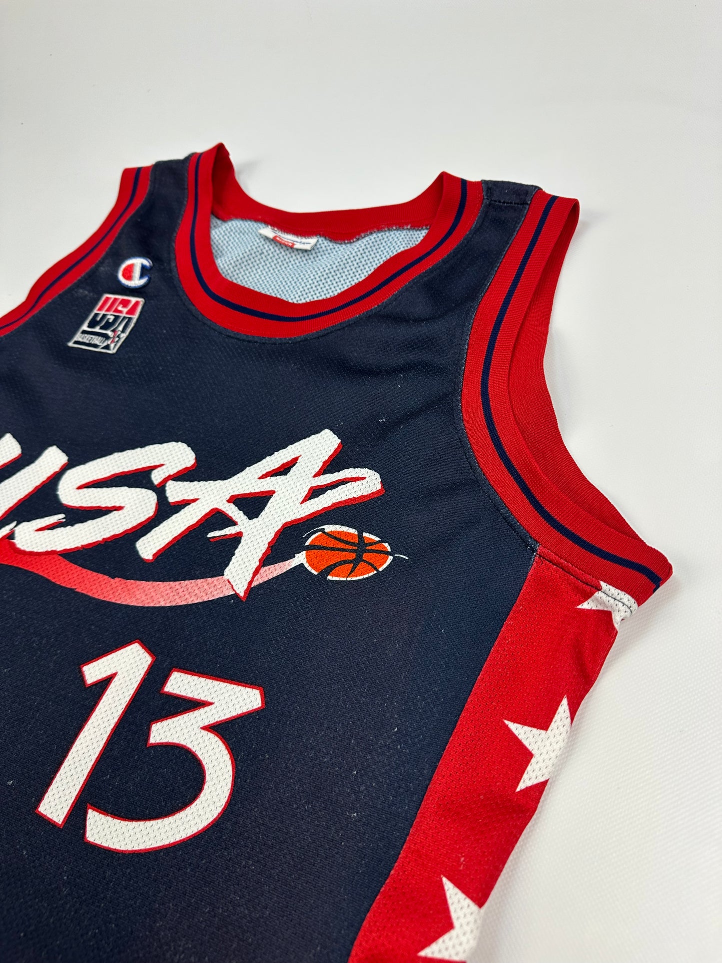 Vintage Champion O‘NEAL / USA Jersey navy/rot Gr. M