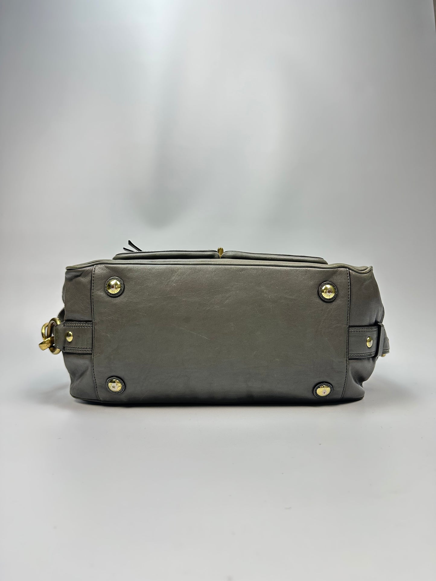 Vintage Coach Handtasche grau