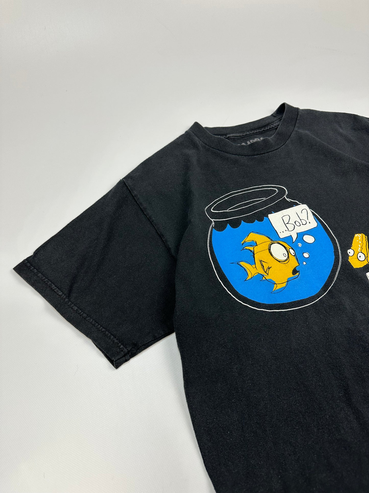 Vintage "Fish Sticks" T-Shirt schwarz Gr. M