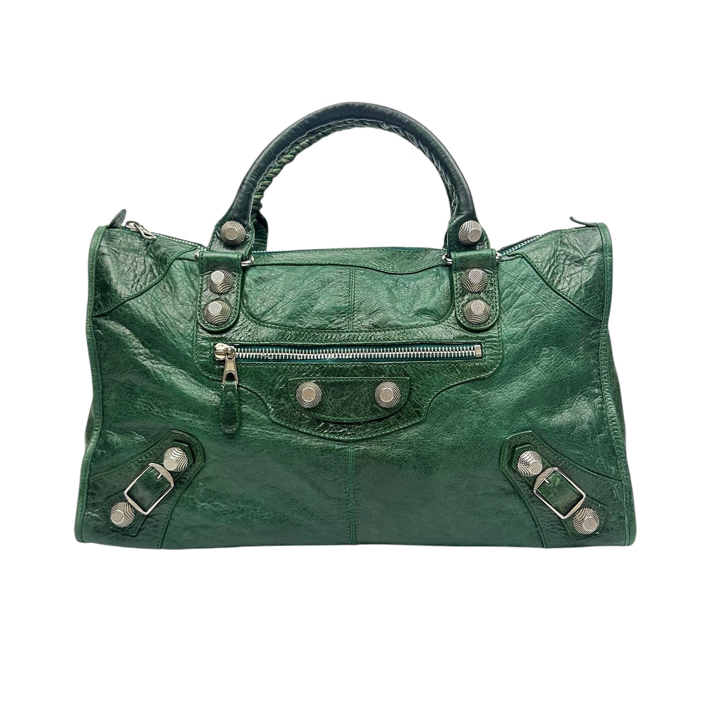 Vintage Balenciaga City bag grün