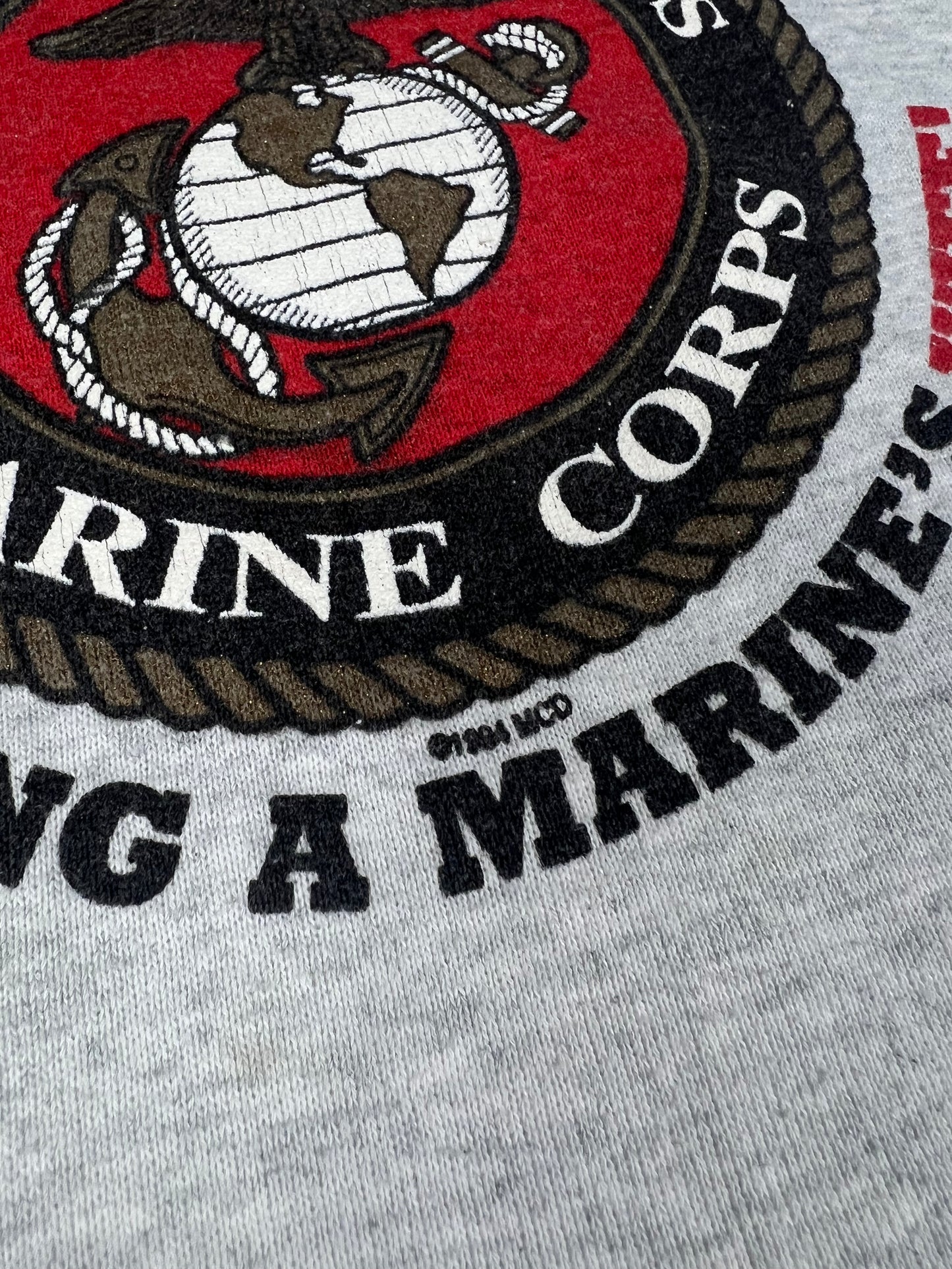 Vintage Marine Corps Pullover grau XL