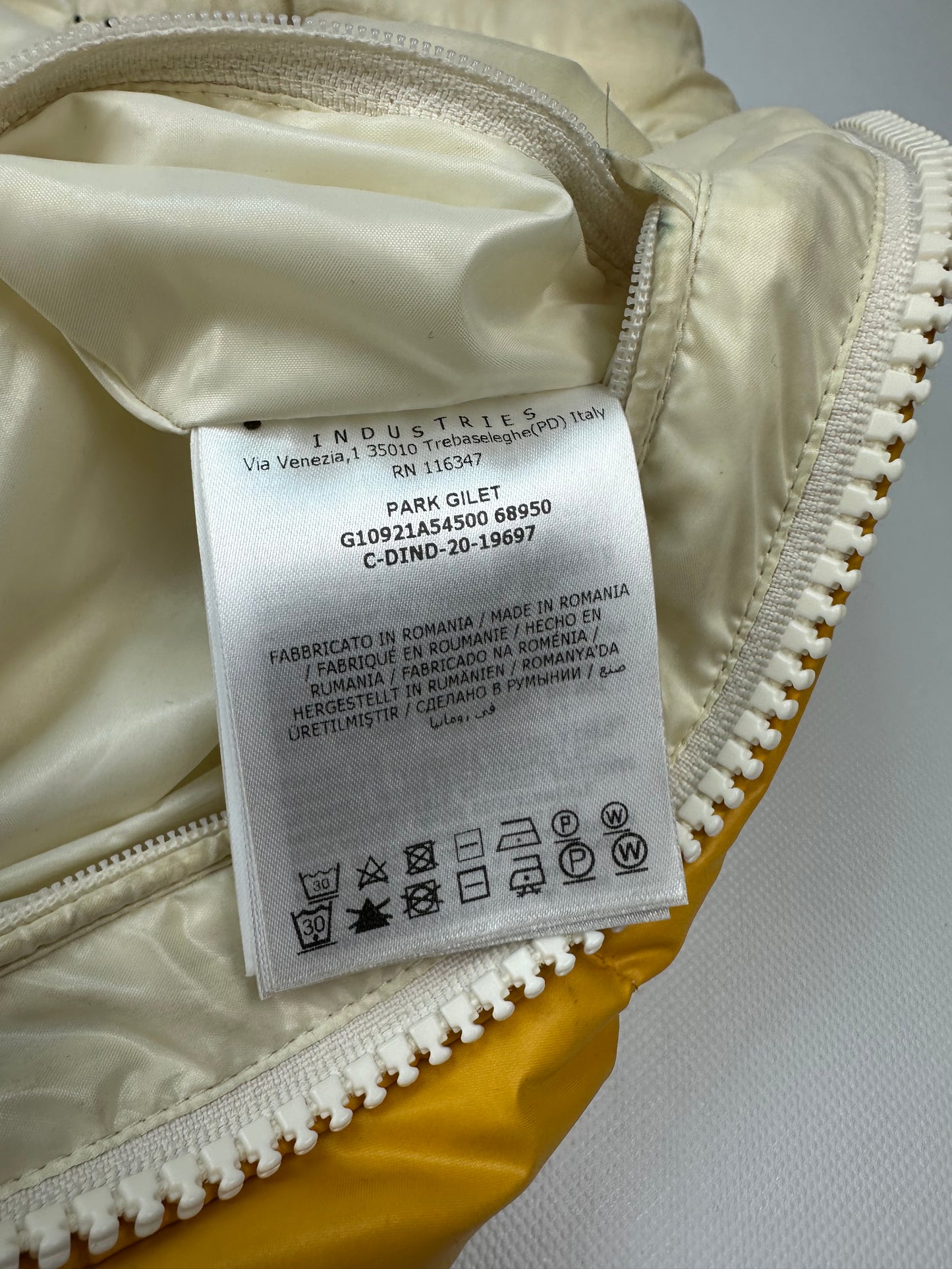 Moncler Park Genius 1952 Daunen Weste gelb M (2)