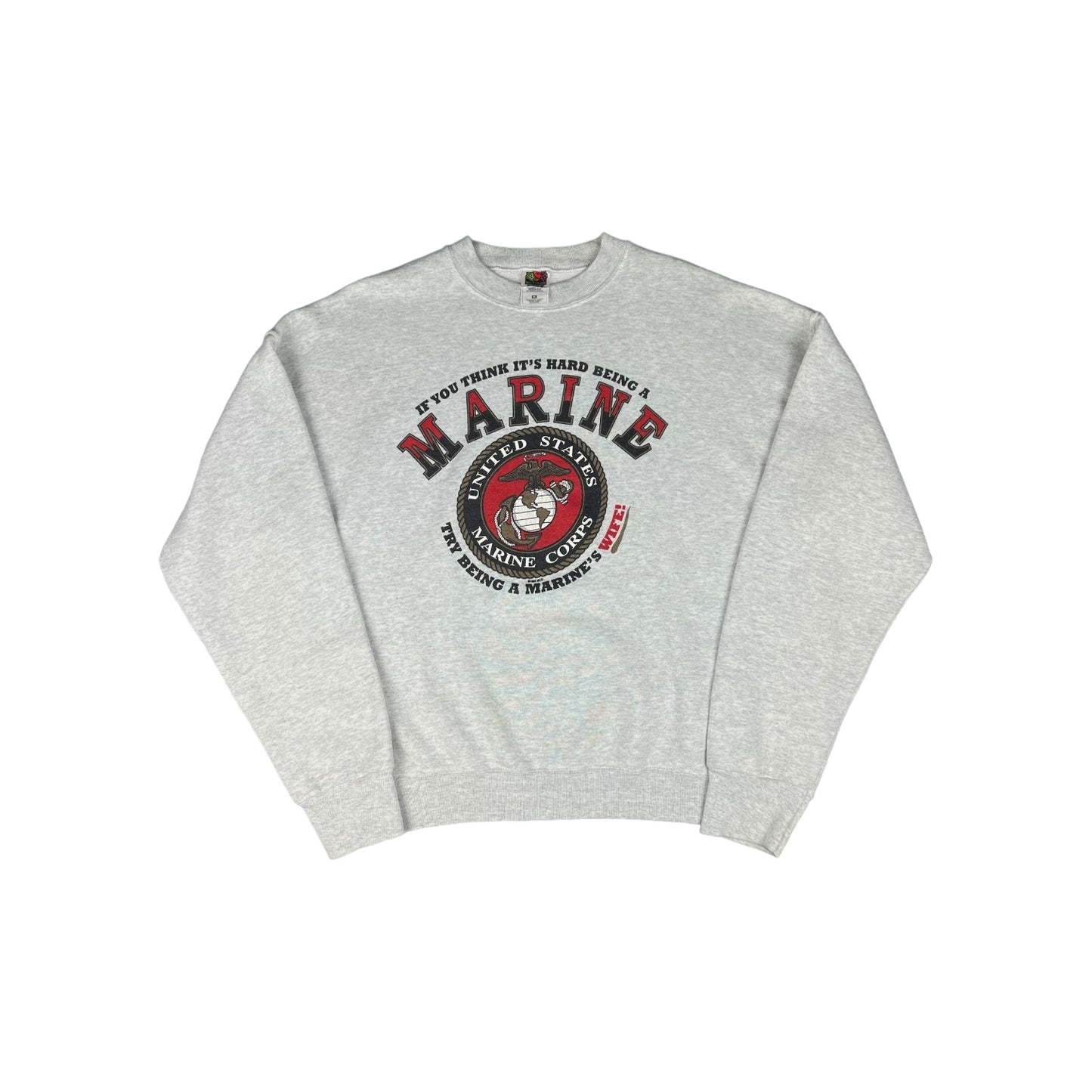 Vintage Marine Corps Pullover grau XL