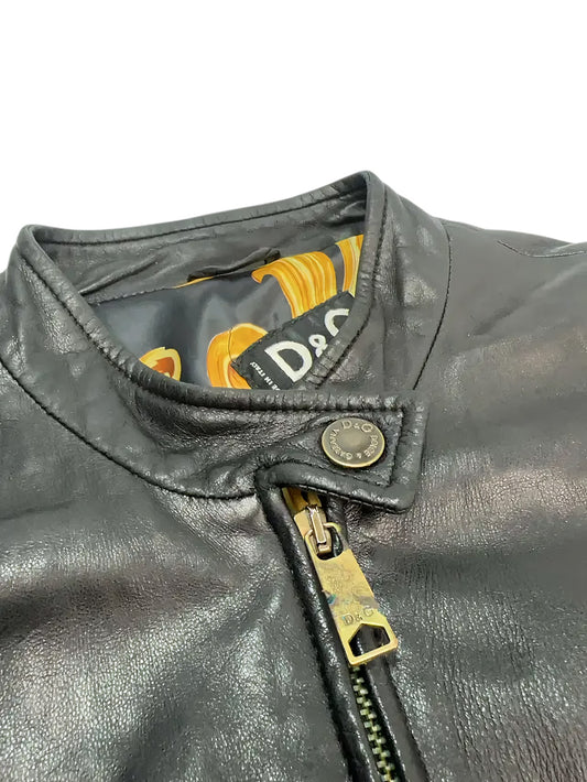 Dolce & Gabbana SS 2002 "Virginia Panthers" Laced Leder Jacke