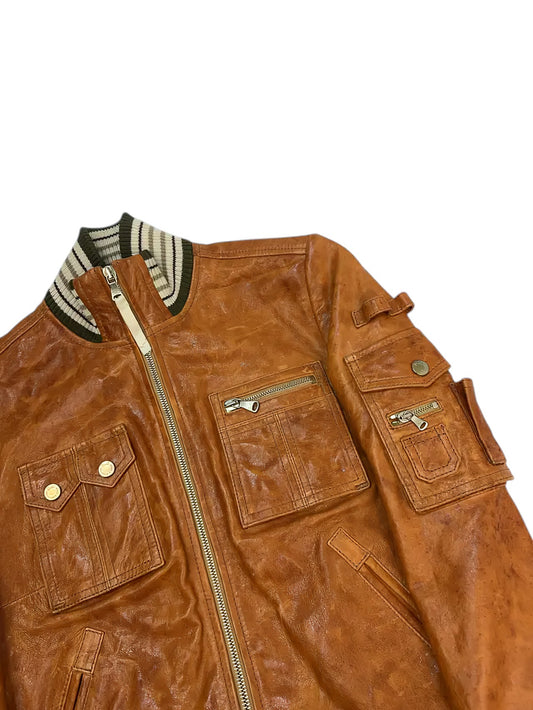 Dolce & Gabbana Utility Leder Jacke