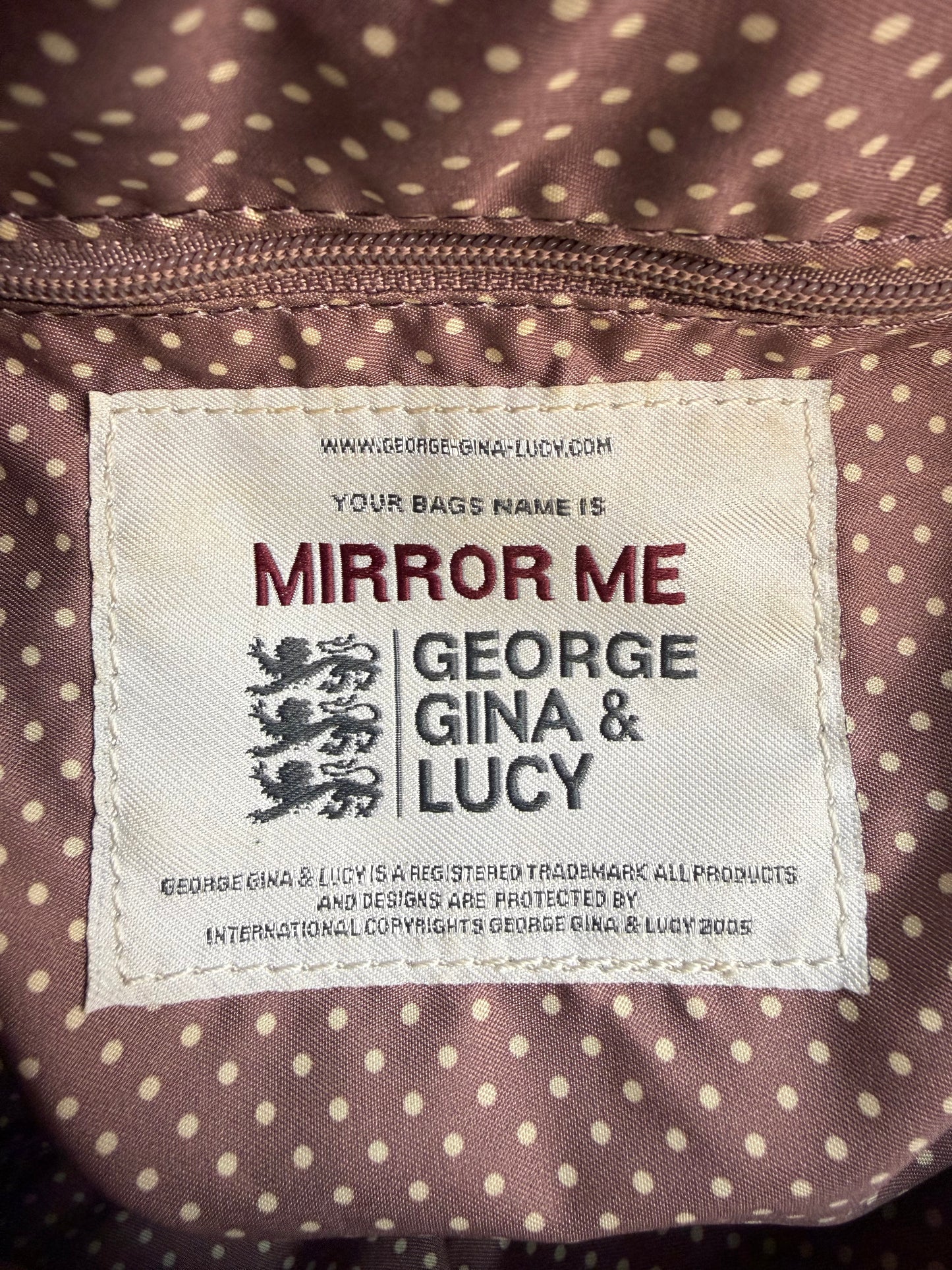 Vintage GG&L Mirror Me Tasche rot / grau