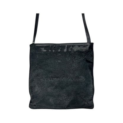 Vintage Prada Umhängetasche Ponyhair schwarz