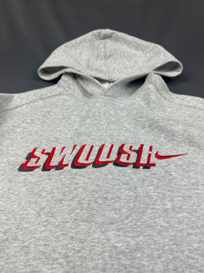 Vintage Nike Swoosh Hoodie Grau Kinder M