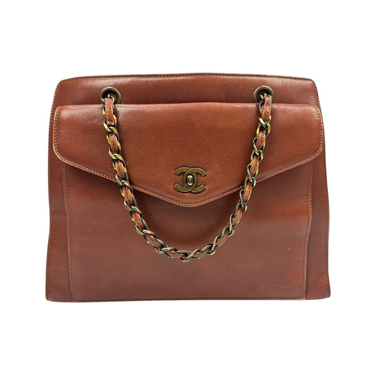 Vintage Chanel Handtasche braun / gold