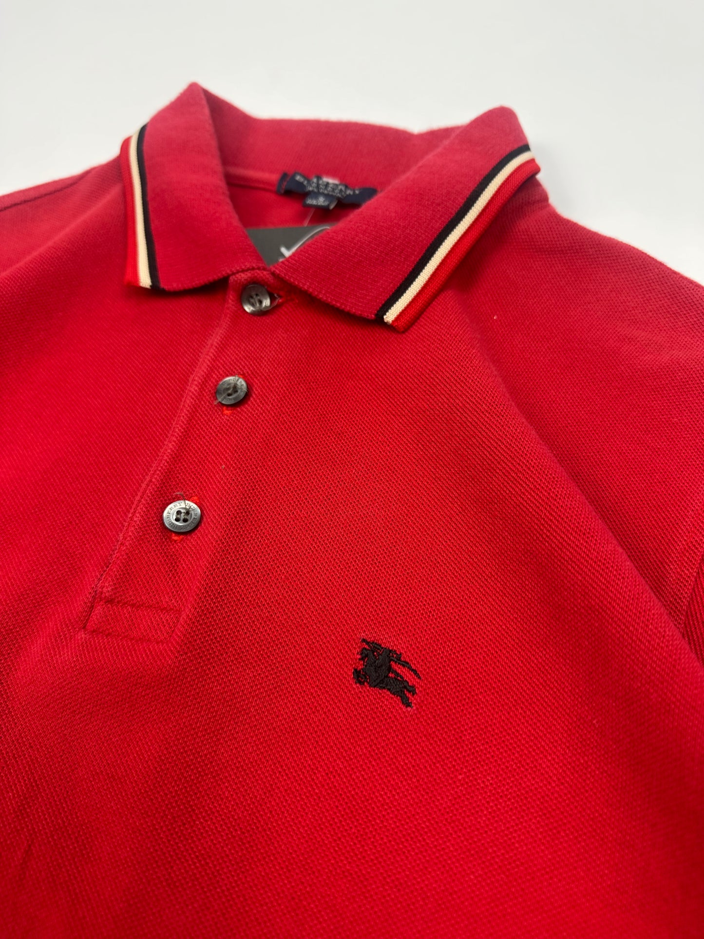 Vintage Burberry Polohemd rot S