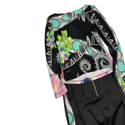 Vintage Class Cavalli Set ( Rock & Top) schwarz / bunt Gr. M