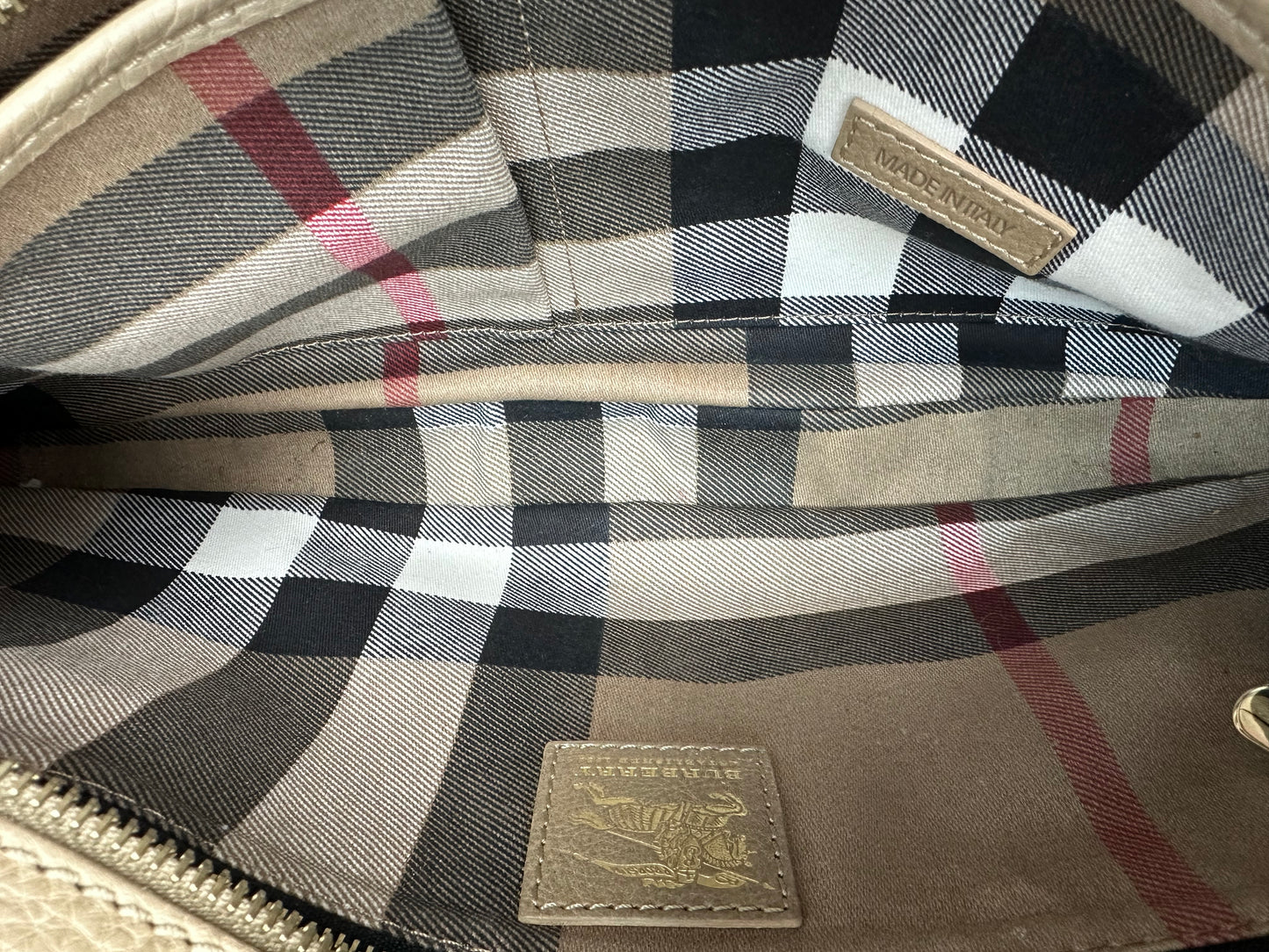 Vintage Burberry Soulder Bag beige/gold