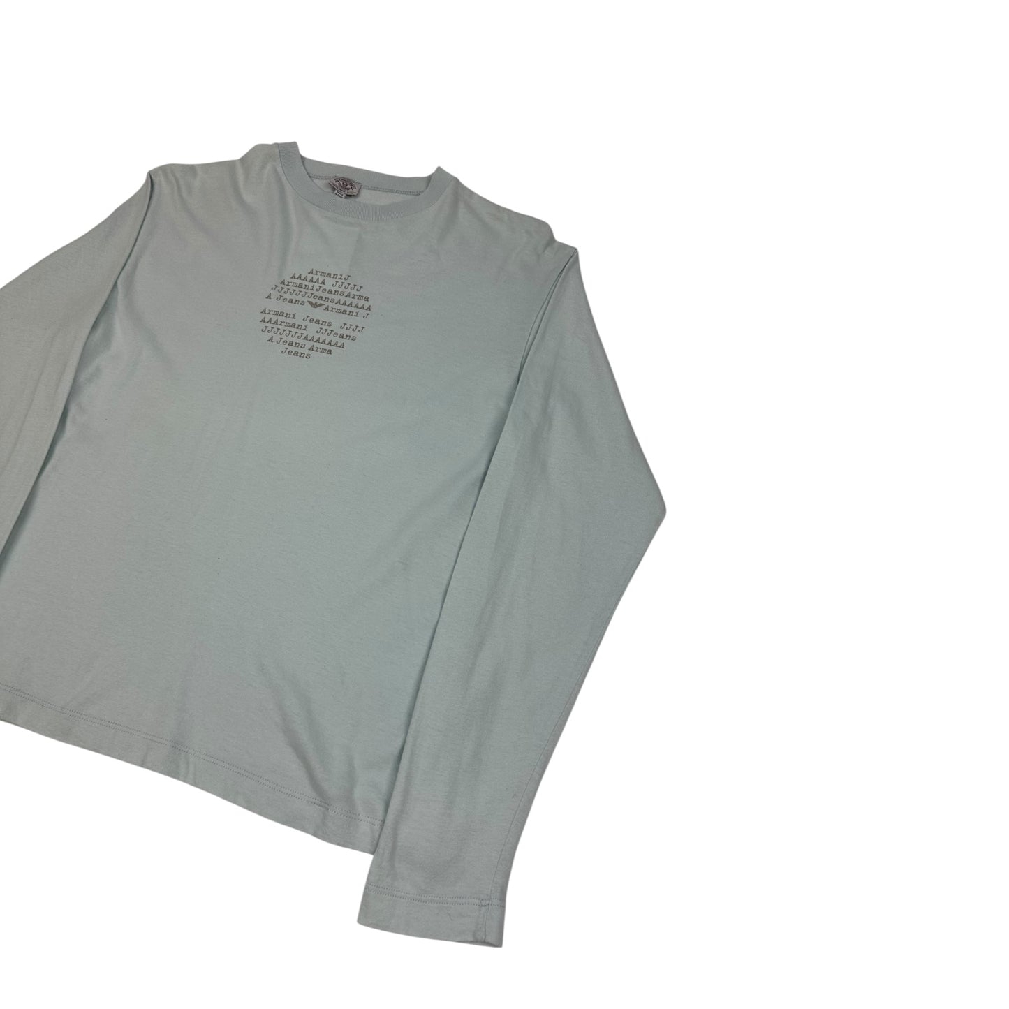 Vintage Armani Longsleeve hellblau Damen M